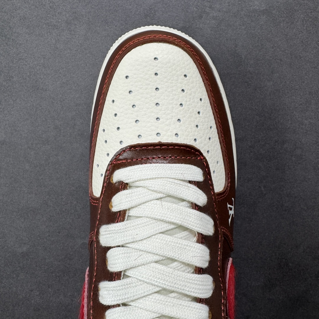 图片[8]-【定制版】NIke Air Force 1 \’07 Low “马年限定–复古棕咖赤红” 空军一号低帮 运动鞋 休闲鞋 折边针车 工艺难度大 原楦头原纸板 高端定制鞋盒 原厂鞋底 超高清洁度 细节完美 货号：FV3694-103 尺码：36 36.5 37.5 38 38.5 39 40 40.5 41 42 42.5 43 44 44.5 45 编码：HXSB310320-选品中心