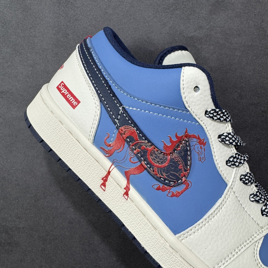 图片[6]-【定制版】Nike Jordan Air Jordan 1“ 马年限定——龙马精神” 高端定制 低帮 复古 减震 防滑 耐磨 篮球鞋 定制鞋盒 大厂纯原品质出货 超高清洁度 皮料切割干净无任何毛边 细节完美 货号：XX2610-010 尺码：36 36.5 37.5 38 38.5 39 40 40.5 41 42 42.5 43 44 44.5 45 编码：HXSB330340-选品中心