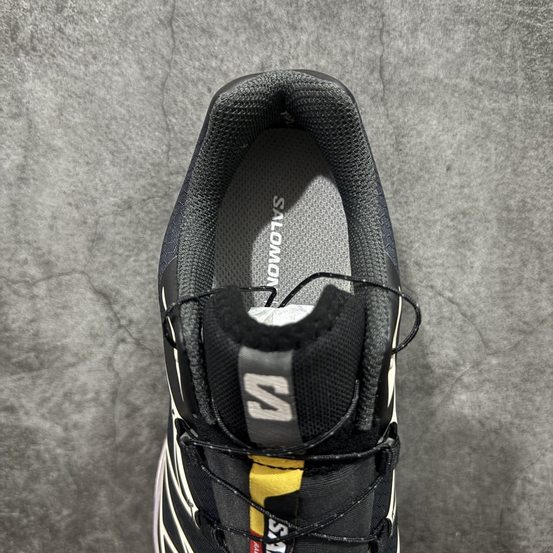 图片[8]-【巅峰升级版】 Salomon XT-6 GTX 防水款新配色478614 萨洛蒙复古潮流户外机能登山跑鞋 纯原外贸平台特供订单 耗时半年巨作 全套原纸板楦头开发 原厂特供网布配套加持 确保原汁原味 完美呈现版型 原档数据独家私模五层组合大底 原装Ortholite轻量化鞋垫 中底布带钢印编号 原厂TPU锁扣 进口港宝加持 后跟自然饱满 还原公司包裹性 鞋面以“锯齿”状的包裹系统呈现 在基色底之下加入了各种色点缀 将公司的最新技术和时尚前卫的造型融入耐用的长跑款式中 鞋面由 TPU 薄膜制成 并焊接在高耐磨网眼上 使其既时尚又坚固 由 ACS底盘支撑 可增强稳定性和支撑力 以及由橡胶凸耳 Contragrip外底覆盖的 EVA 缓冲中底 旨在应对崎岖的地形 鞋舌上的彩色Salomon 标签、Quicklace 系统以及鞋头、鞋舌和鞋跟上的附加品牌使细节更加完美 让穿着者可以轻松驾驭户外与通勤下的任何运动生活场景 无缝鞋身户外随意纵横 颜值与脚感兼备 出街通勤 绝对非常吸睛 你值得拥有 尺码：36 36.5 37.5 38 38.5 39 40 40.5 41 42 42.5 43 44 44.5 45-选品中心