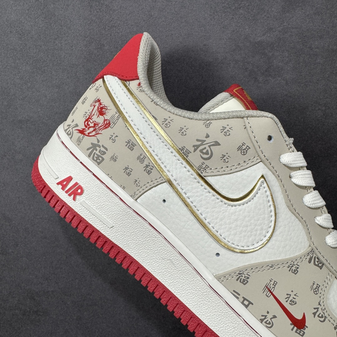 图片[6]-【定制版】NIke Air Force 1 \’07 Low “马年限定–福韵米红” 空军一号低帮 运动鞋 休闲鞋 折边针车 工艺难度大 原楦头原纸板 高端定制鞋盒 原厂鞋底 超高清洁度 细节完美 货号：NH0601-502 尺码：36 36.5 37.5 38 38.5 39 40 40.5 41 42 42.5 43 44 44.5 45 编码：HXSB310320-选品中心