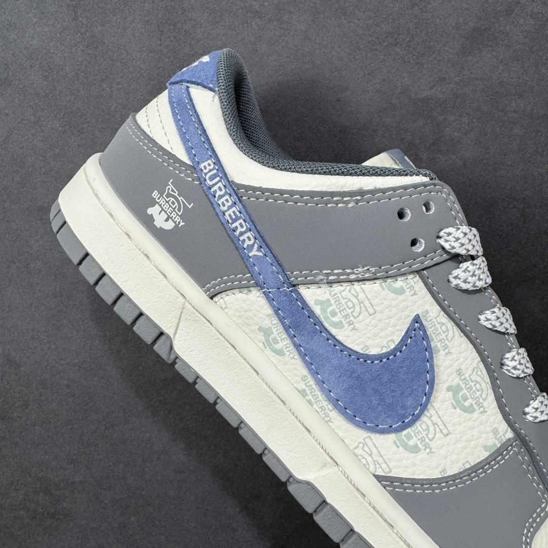 图片[6]-【定制版】Nike SB Dunk Low 巴宝莉联名 灰蓝拼接 周年高端定制 低帮休闲板鞋 #定制鞋盒 大厂纯原品质出货 超高清洁度 皮料切割干净无任何毛边 细节完美 货号：JP1628-035 尺码：36 36.5 37.5 38 38.5 39 40 40.5 41 42 42.5 43 44 44.5 45-选品中心