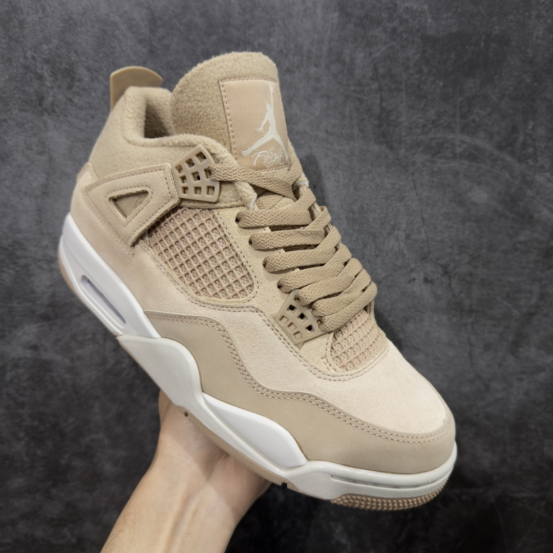 图片[3]-【KZ纯原版】Air Jordan 4 Retro AJ4 乔丹4代沙漠黄 毛绒卡其  原楦原纸板同源开发 完美呈现乔4的版型 内侧正确双色网格 还原细节 正确气垫颜色 正确网格工艺 正确拉帮工艺 全鞋原装材料制作 原档案原模具打造 货号：HV0823-200 尺码：36-48.5-选品中心