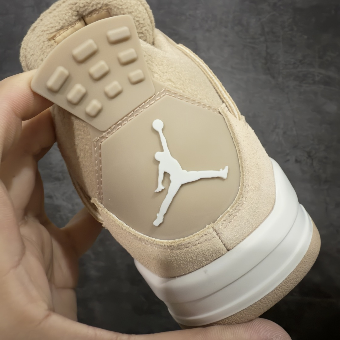 图片[2]-【KZ纯原版】Air Jordan 4 Retro AJ4 乔丹4代沙漠黄 毛绒卡其  原楦原纸板同源开发 完美呈现乔4的版型 内侧正确双色网格 还原细节 正确气垫颜色 正确网格工艺 正确拉帮工艺 全鞋原装材料制作 原档案原模具打造 货号：HV0823-200 尺码：36-48.5-选品中心