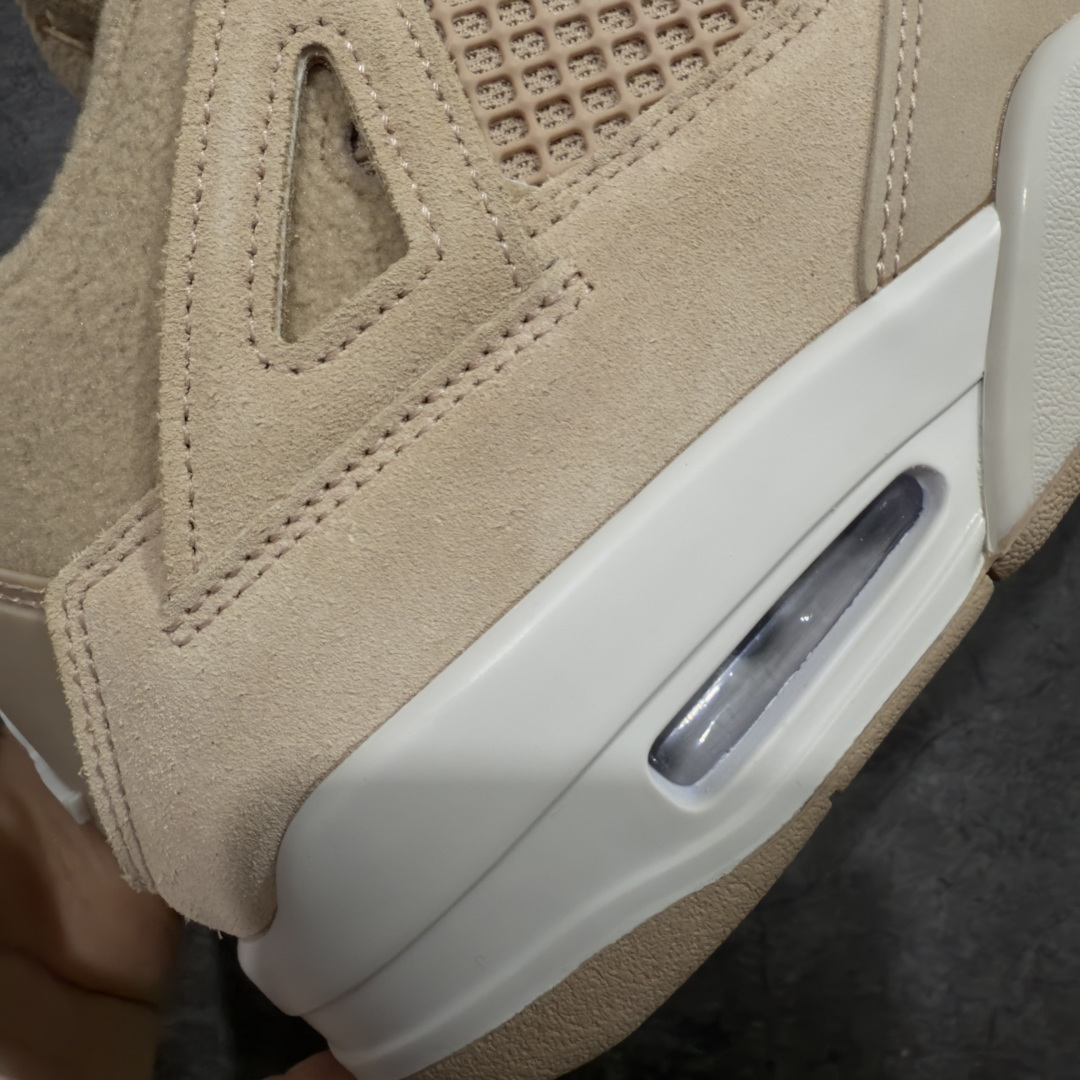图片[3]-【KZ纯原版】Air Jordan 4 Retro AJ4 乔丹4代沙漠黄 毛绒卡其  原楦原纸板同源开发 完美呈现乔4的版型 内侧正确双色网格 还原细节 正确气垫颜色 正确网格工艺 正确拉帮工艺 全鞋原装材料制作 原档案原模具打造 货号：HV0823-200 尺码：36-48.5-选品中心