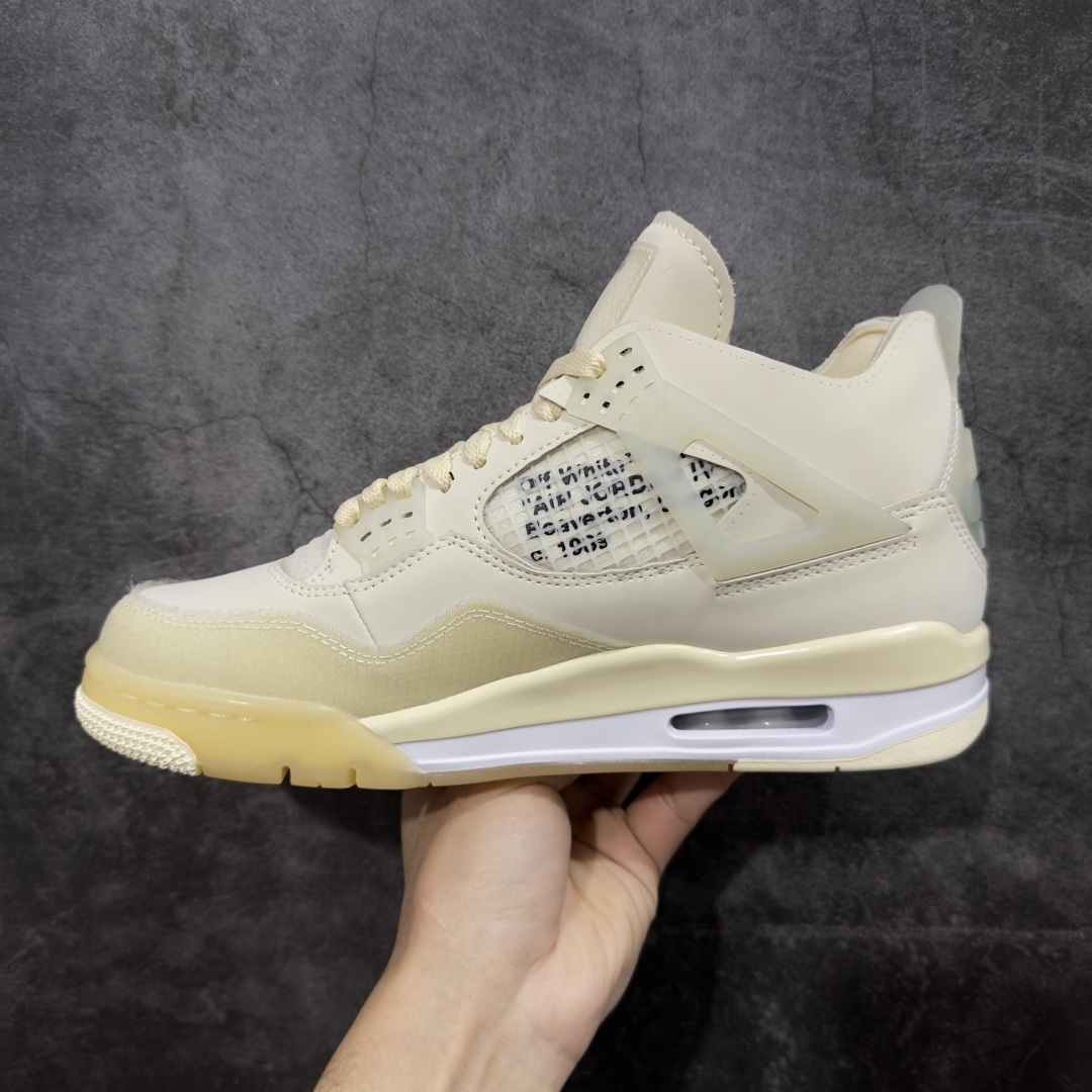 图片[2]-支持放纯原 【KZ纯原】Off White x Air Jordan 4 AJ4白帆CV9388-100 全新品质！ 总结市场各大纯原细节的不足 细节多次打磨修正 超正鞋型 超高清洁度 原厂皮料打造 尺码：70-47.8-选品中心