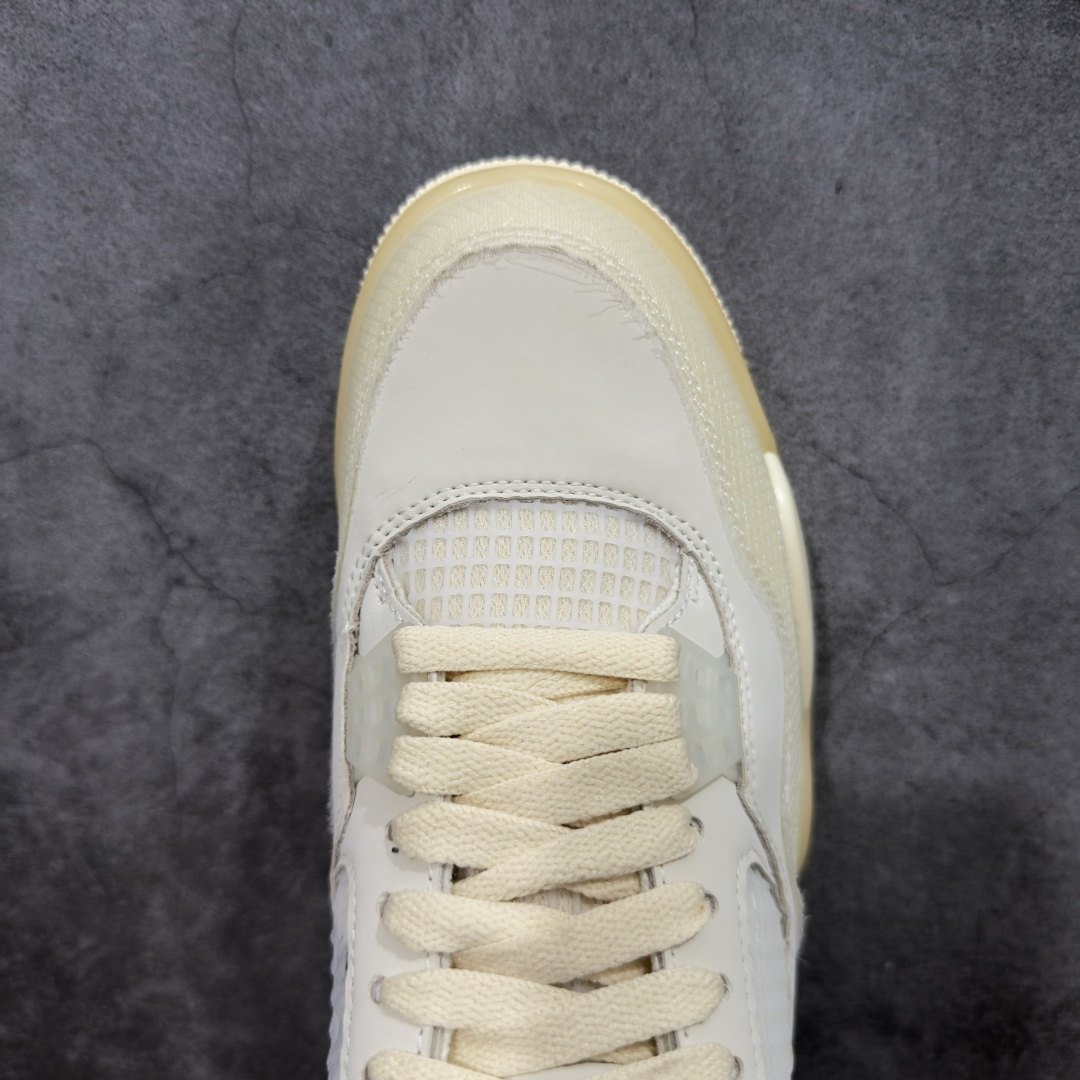 图片[5]-支持放纯原 【KZ纯原】Off White x Air Jordan 4 AJ4白帆CV9388-100 全新品质！ 总结市场各大纯原细节的不足 细节多次打磨修正 超正鞋型 超高清洁度 原厂皮料打造 尺码：70-47.8-选品中心