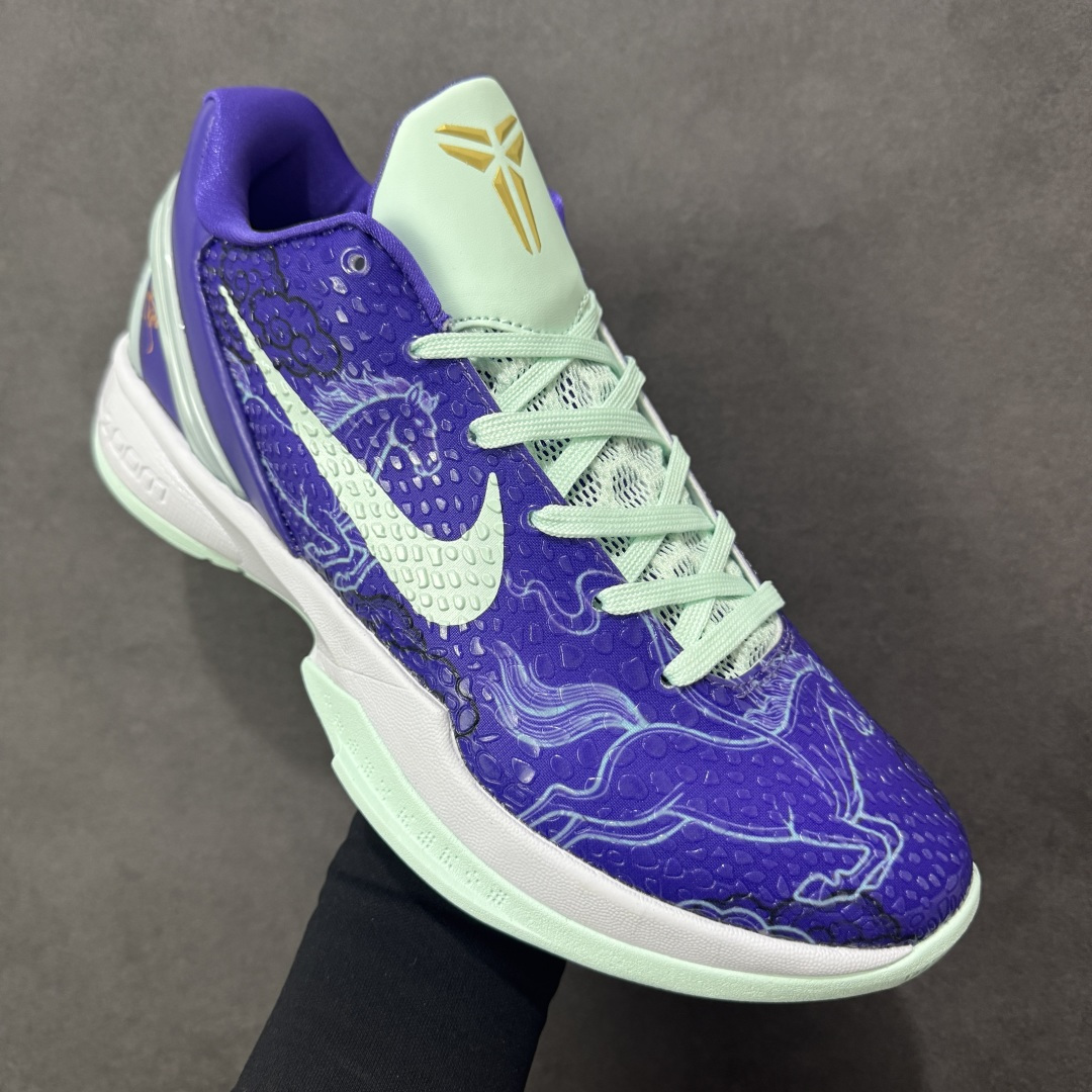 图片[3]-【定制版】Nike Zoom Kobe VI 马年限定 CNY新年款 耐克 科比6代系列 低帮复刻实战运动低帮文化篮球鞋 纯原版本 鞋头和鞋舌采用透气运动网布制成 采用更为挺拔的鞋口设计 为脚踝带来更佳的包裹与支撑感 侧面独特波纹纹理细节 打破了单调 赋予鞋子灵动与活力的视觉体验 货号： CW2190-022 尺码：38-46带半码-选品中心