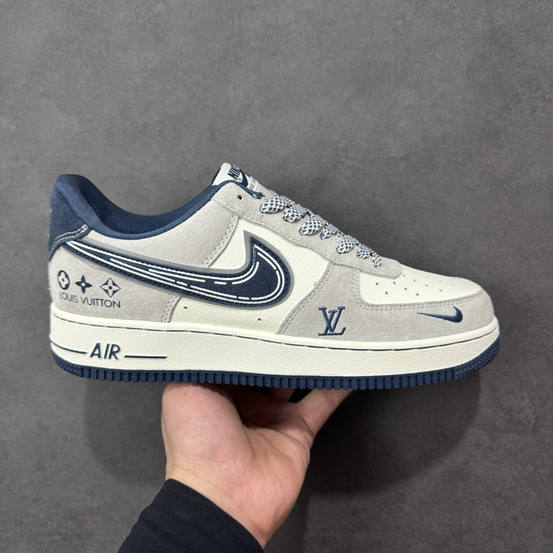 【定制版】Nike Air Force 1\'07 Low 联名款 灰蓝调 空军一号低帮休闲板鞋  #定制皮料 定制鞋盒 原楦原纸板 纯正空军版型 内置全掌气垫 货号：SS1979-011  尺码：36 36.5 37.5 38 38.5 39 40 40.5 41 42 42.5 43 44 44.5 45-选品中心