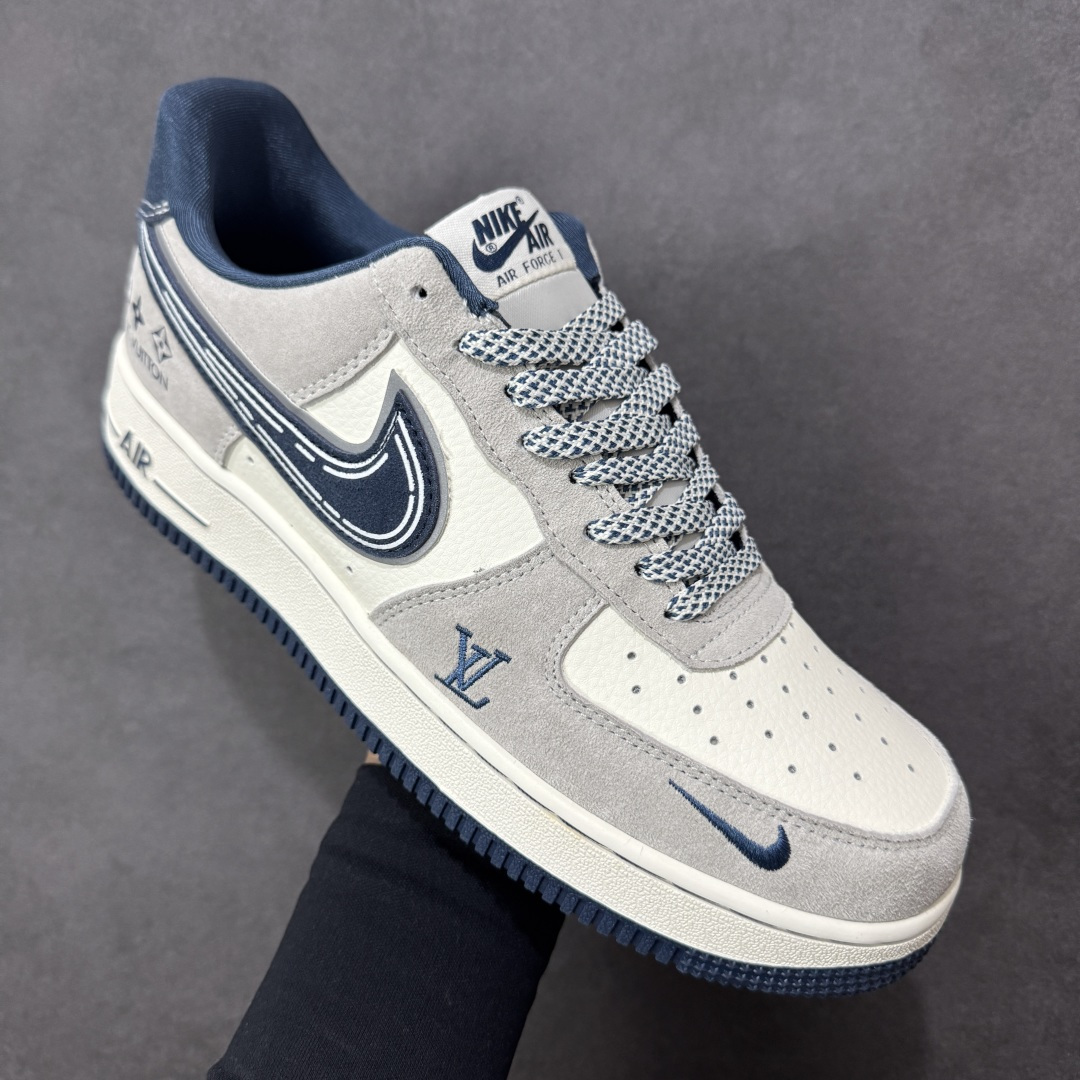 图片[3]-【定制版】Nike Air Force 1\’07 Low 联名款 灰蓝调 空军一号低帮休闲板鞋  #定制皮料 定制鞋盒 原楦原纸板 纯正空军版型 内置全掌气垫 货号：SS1979-011  尺码：36 36.5 37.5 38 38.5 39 40 40.5 41 42 42.5 43 44 44.5 45-选品中心