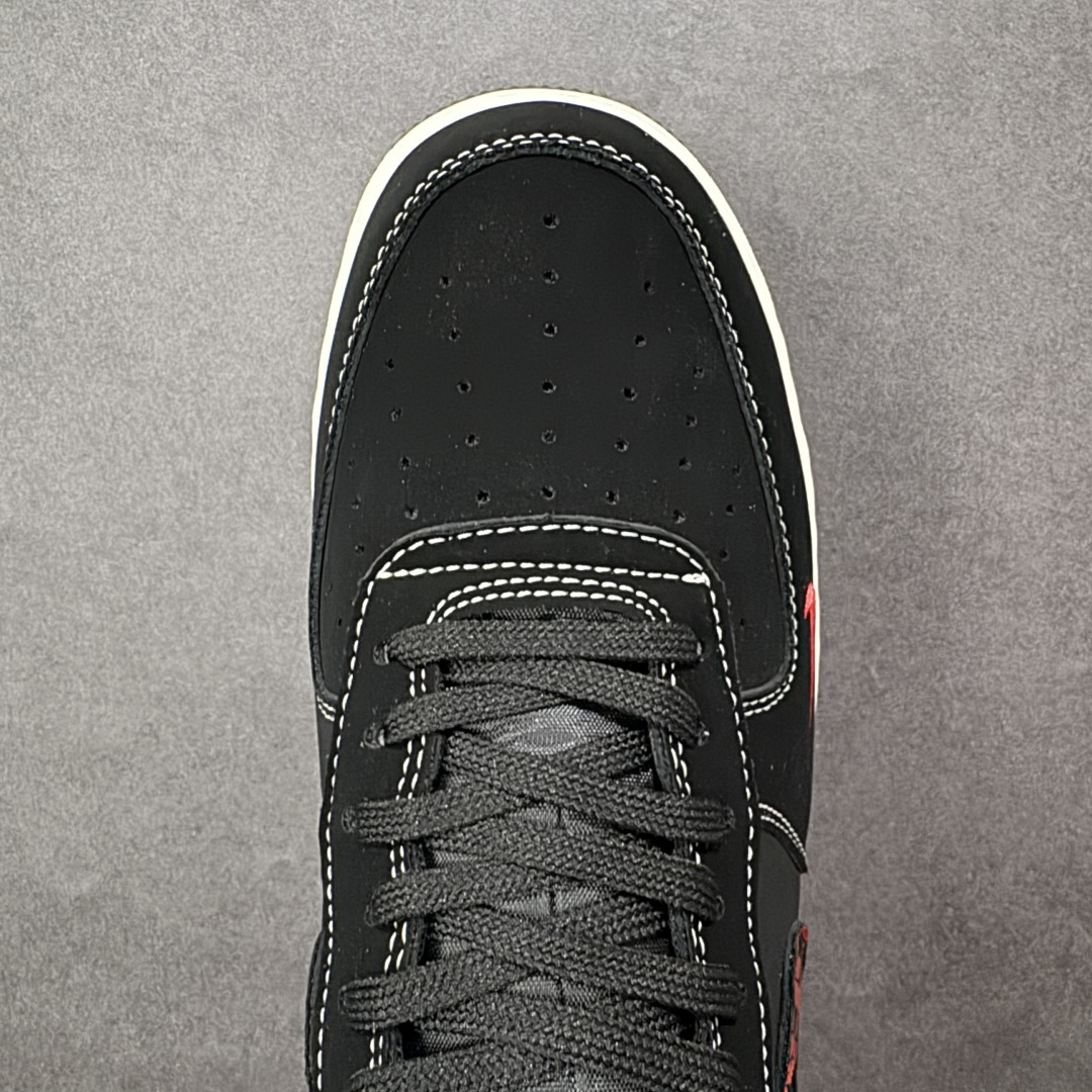 图片[8]-【定制版】Nike Air Force 1 \’07 Low “川久保玲联名——磨砂黑红爱心”空军一号 高端定制 低帮 运动鞋 休闲鞋 折边针车 工艺难度大 原楦头原纸板 原装鞋盒 定制五金配件 内置全掌气垫 原厂鞋底 货号：LD1999-007 尺码：36 36.5 37.5 38 38.5 39 40 40.5 41 42 42.5 43 44 44.5 45-选品中心