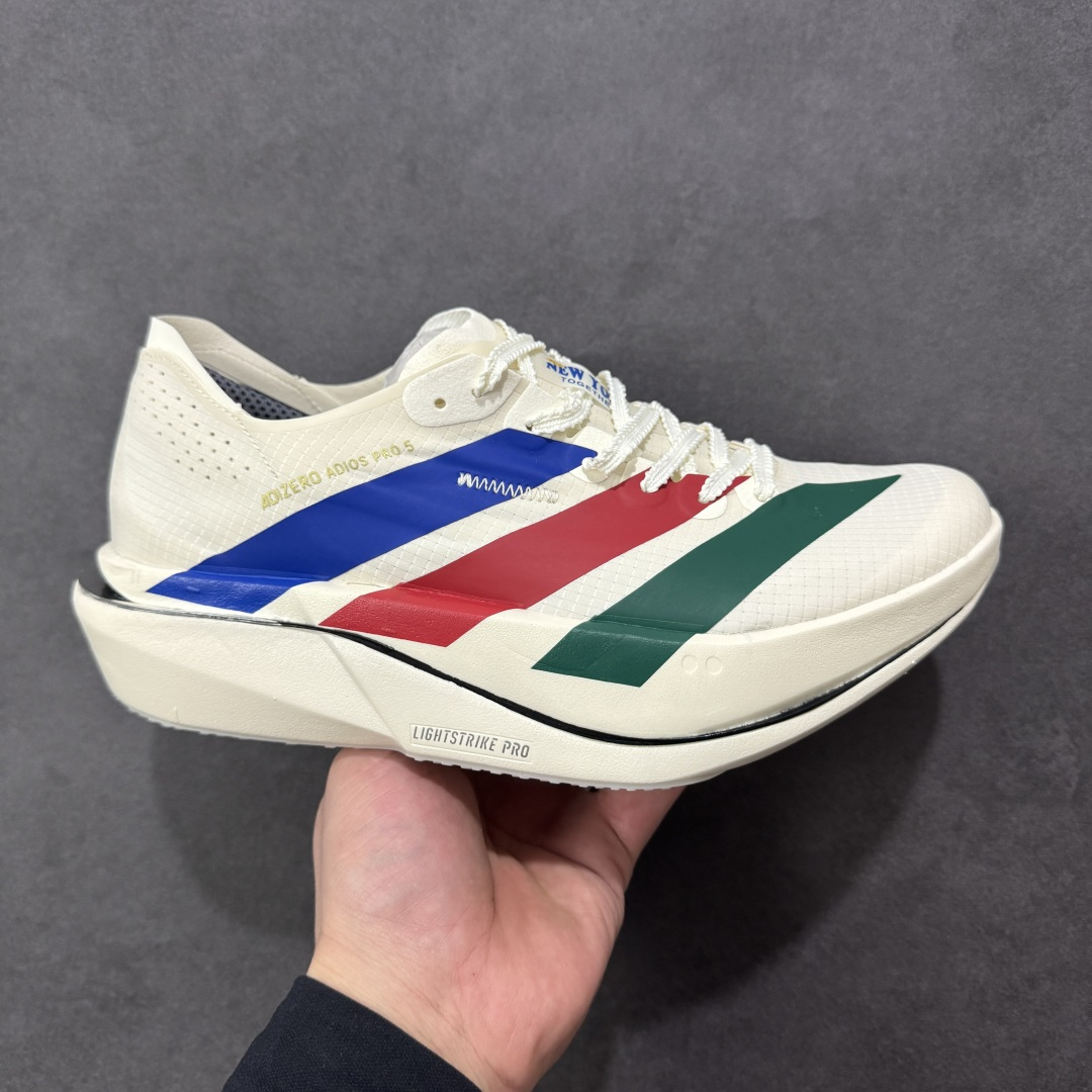 【HD版本】Adidas Adizero Adios 5 M 阿迪达斯 马拉松飞线贾卡轻质透气休闲运动跑步鞋 采用双层透气网纱 Flywire动态飞线绑缚鞋面材质 内置Zoom小气垫装置 货号：K18296 尺码：36 36.5 37 38 38.5 39 40 40.5 41 42 42.5 43 44 45 46 编码：FSB250260-选品中心