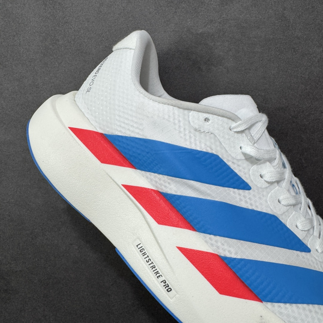 图片[6]-【公司级】Adidas Adizero Evo SL 2 阿迪超轻透气缓震跑鞋 #以令人难以置信的138克重量，刷新了跑鞋轻量化的记录，阿迪在材料科学和工艺技术上的深厚积累。 #全新鞋款采用Lightweight Upper材料，让穿着者几乎能够体验到一种\”裸足\”的感觉 货号： KJ3596 尺码：36 36.5 37 38 38.5 39 40 40.5 41 42 42.5 43 44 44.5 45 46-选品中心