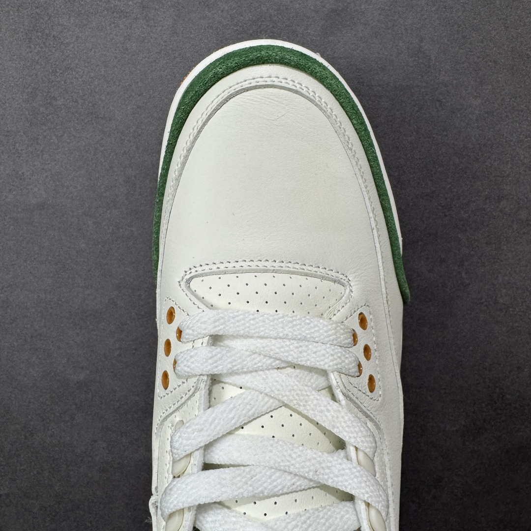 图片[8]-【公司级】Solefly x Air Jordan 3 Retro \”Miami\” 迈阿密联名 白绿橙 AJ3 乔丹3代 aj3 乔3 白绿橙 乔丹篮球鞋系列 迈阿密鞋店Solefly和Jordan Brandz再次联手，打造全新的Air Jordan 3联名款，设计灵感源于主理人Carlos Prieto的家族从古巴到迈阿密的移民故事，橙绿配色不仅呼应迈阿密飓风队，更象征着活力与传承。鞋身以白色皮革为基底，搭配绿色麂皮鞋头与橙色麂皮后跟，质感高级又复古；鞋舌上Jumpyman Logo采用绿色点缀，中底采用做旧奶油色，搭配橙色橡胶外底，瞬间拉回80年代氛围；鞋后跟拉片下的SoleFly浮雕Logo与Nike Air标志，彩蛋是鞋舌绣有\”SUNSHINE STATE\”和\”MIAMI\”字样，彩蛋十足！鞋盒还将SF与店铺所在地区佛罗里达州的地图结合在一起，突显本次联名的专属身份。 货号：IF4491-100（2025.12.01发售） 尺码：40 40.5 41 42 42.5 43 44 44.5 45 46 47 编码：XSB260270-选品中心