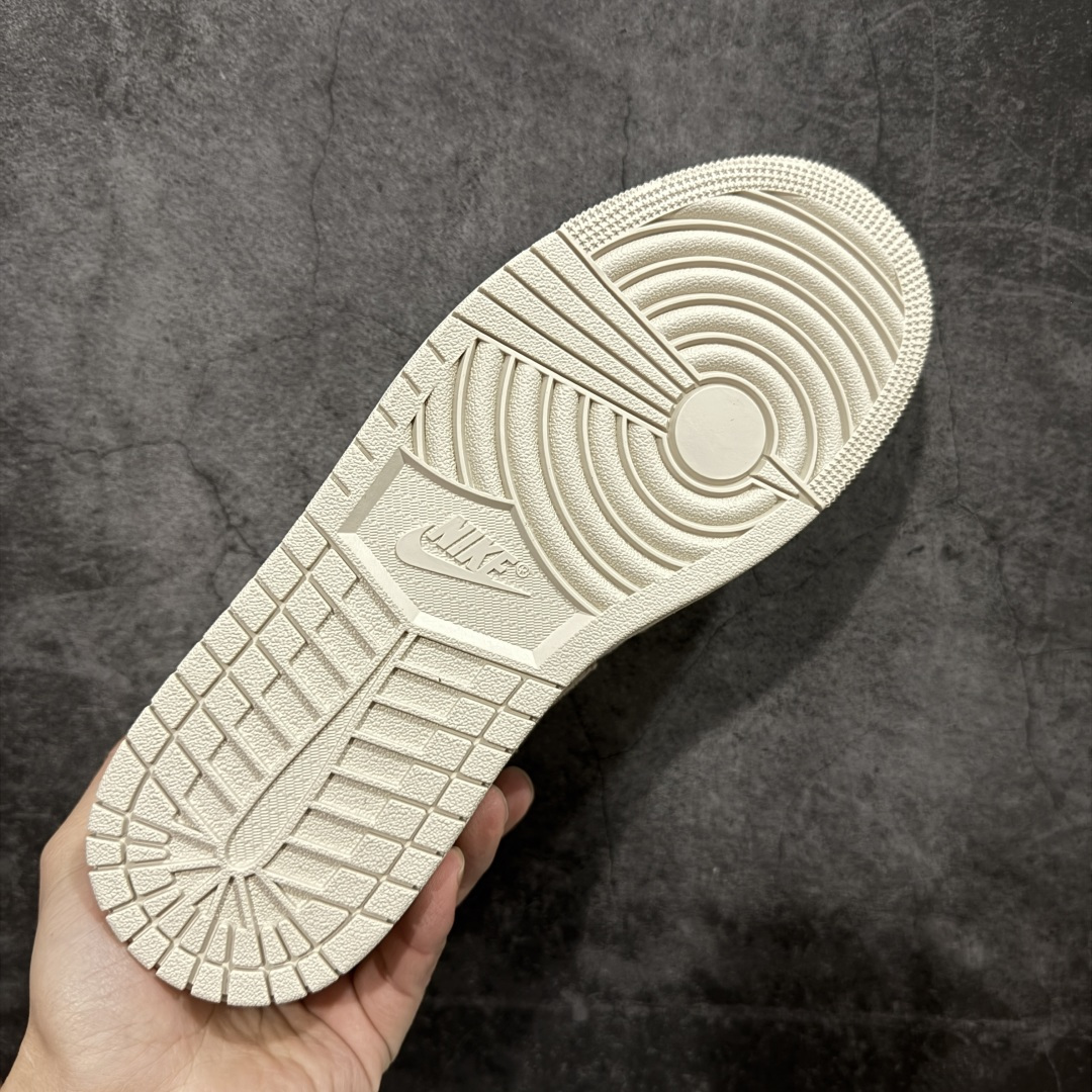 Air Jordan 1 AJ1 乔一 低帮复古篮球鞋 男女同款 米白棕色 HV4258-120市面中低