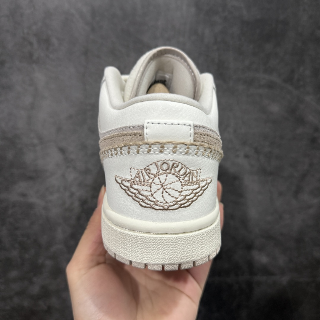 Air Jordan 1 AJ1 乔一 低帮复古篮球鞋 男女同款 米白棕色 HV4258-120市面中低