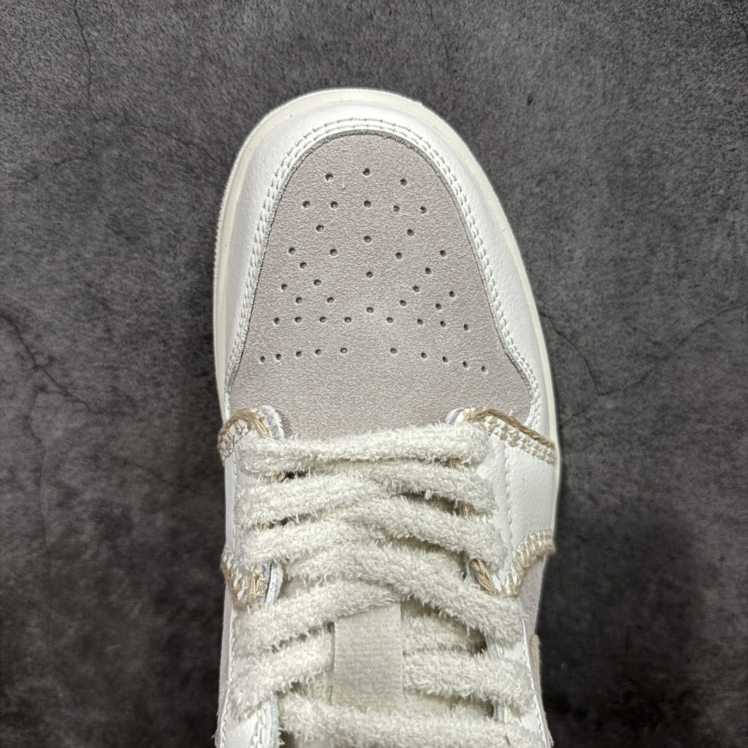 Air Jordan 1 AJ1 乔一 低帮复古篮球鞋 男女同款 米白棕色 HV4258-120市面中低