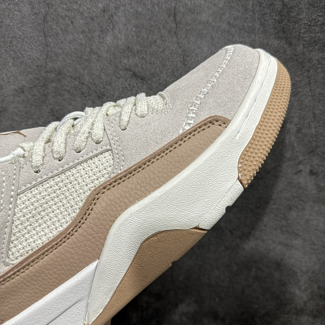 图片[6]-【纯原版】Air Jordan Retro Flight Court SP低帮 AJ低邦 乔丹篮球鞋系列 目前市场最正确版本 头层翻毛＋头层皮 区别市场通货 正确针织鞋码效果 版型完美 正确私模大底 鞋款整体以翻毛皮打造，搭配侧身头层皮面框架，鞋舌及后跟Jumpman Logo分别采用刺绣点缀，后跟侧身Flighth字样也辅以刺绣呈现，秉承轻量化的速度型篮球鞋设计思想完成设计，降低重量的同时提升舒适度，中底延续前作使用了分离式后掌可视化Air Soleb气垫。鞋带孔和后跟鞋提以籃网为造型灵感，将篮球运动巧妙融入到鞋款的设计之中，使鞋身整体富有流动性、节奏感和优雅气质。 货号：IB4414-120 尺码：36 36.5 37.5 38 38.5 39 40 40.5 41 42 42.5 43 44 44.5 45-选品中心