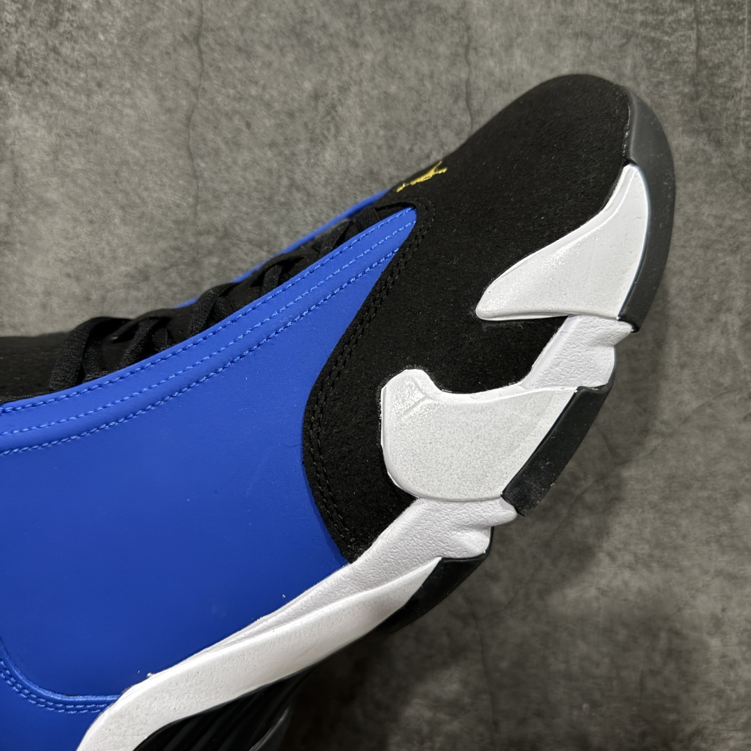 Air Jordan AJ14 新版兰尼 白黑蓝-407外贸特供批次 原楦原档案数据开模打造 原厂中底拉