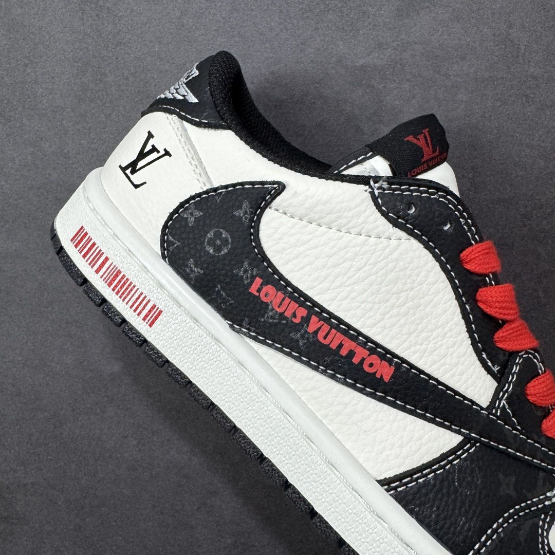 图片[6]-【定制版】Travis Scott x Fragment Design x Jordan Air Jordan 1 Low OG SP “路易威登联名——白黑压纹” LV立体压花 高端定制 倒钩三方联名低帮篮球鞋 #定制鞋盒 大厂纯原品质出货 超高清洁度 皮料切割干净无任何毛边 细节完美 货号：DZ2688-008 尺码： 36 36.5 37.5 38 38.5 39 40 40.5 41 42 42.5 43 44 44.5 45-选品中心