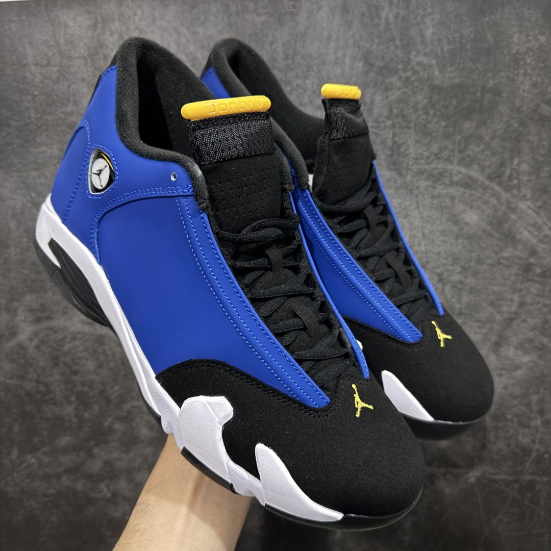 Air Jordan AJ14 新版兰尼 白黑蓝-407外贸特供批次 原楦原档案数据开模打造 原厂中底拉
