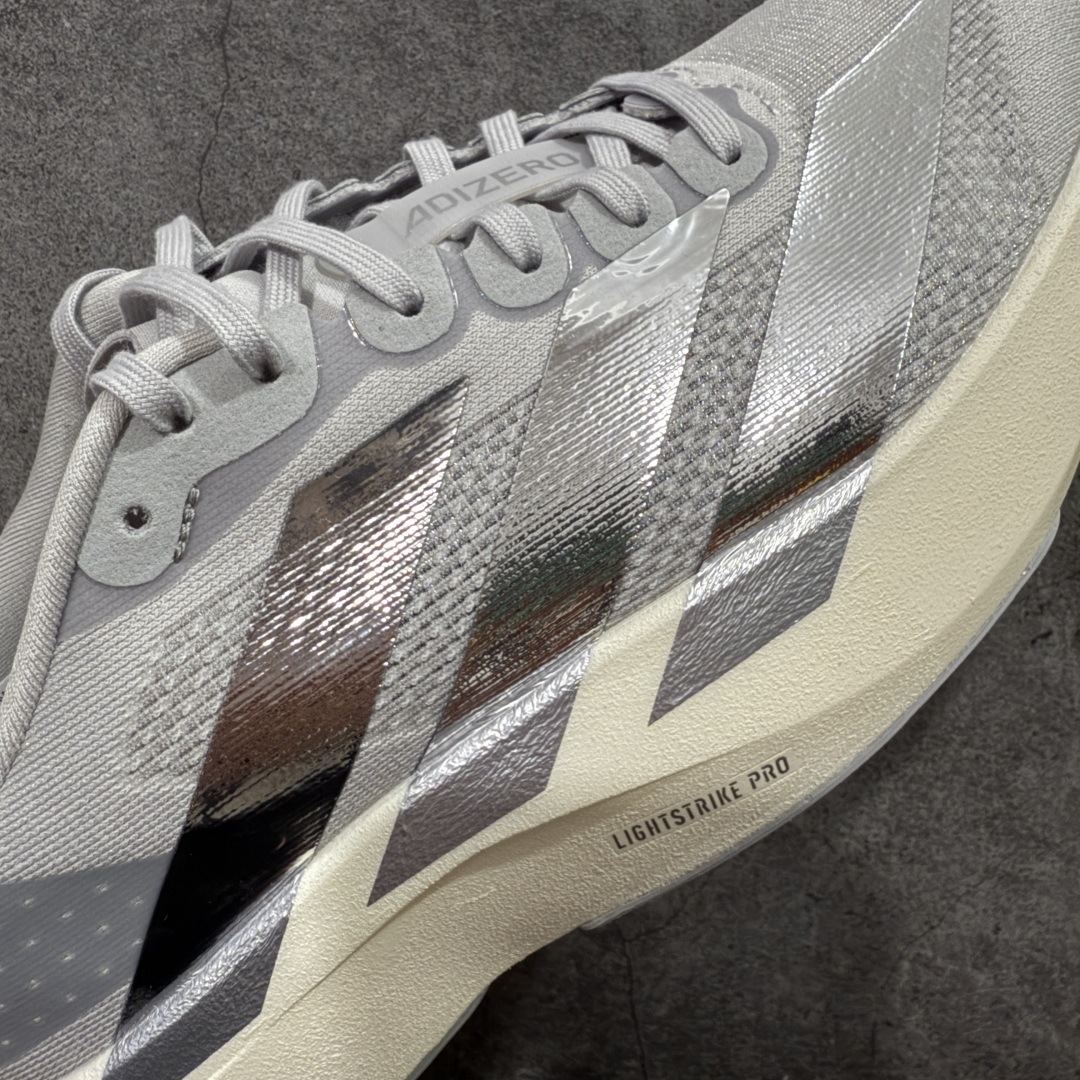 AD Adizero Evo SL M 白蓝零度系列马拉松轻量竞速运动跑鞋 KJ9664原材料 内置碳板