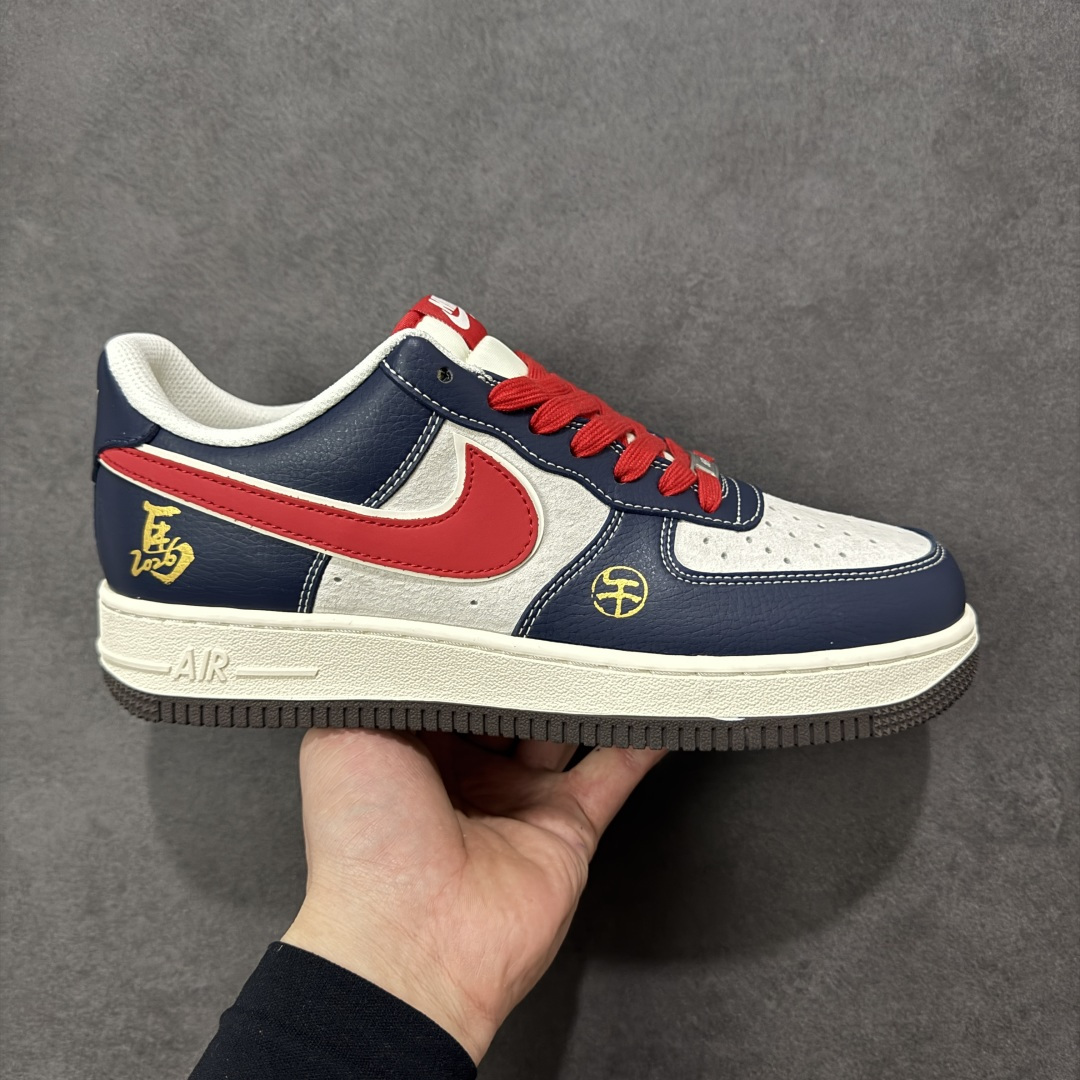【定制版】Nike Air Force 1\'07 Low 马年限定 藏蓝撞红白 空军一号低帮休闲板鞋  #原楦头原纸板 高端定制鞋盒 原厂鞋底 超高清洁度 细节完美 货号：HT5088-617  尺码：36 36.5 37.5 38 38.5 39 40 40.5 41 42 42.5 43 44 44.5 45-选品中心