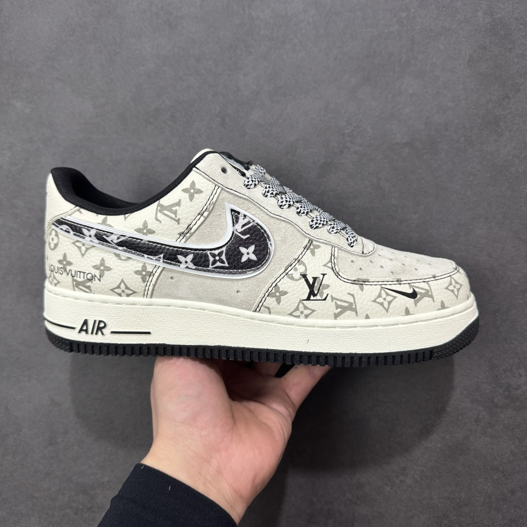 【定制版】Nike Air Force 1\'07 Low 灰白老花 空军一号低帮休闲板鞋  #定制皮料 原厂3D打印 定制鞋盒 原楦原纸板 纯正空军版型 内置全掌气垫 货号：SY1388-030  尺码：36 36.5 37.5 38 38.5 39 40 40.5 41 42 42.5 43 44 44.5 45-选品中心