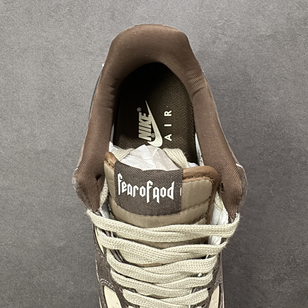 图片[7]-【定制版】Nike Air Force 1\’07 Low 咖棕拼浅卡其 空军一号低帮休闲板鞋  #原楦头原纸板 高端定制鞋盒 原厂鞋底 超高清洁度 细节完美 货号：KL1688-001  尺码：36 36.5 37.5 38 38.5 39 40 40.5 41 42 42.5 43 44 44.5 45-选品中心