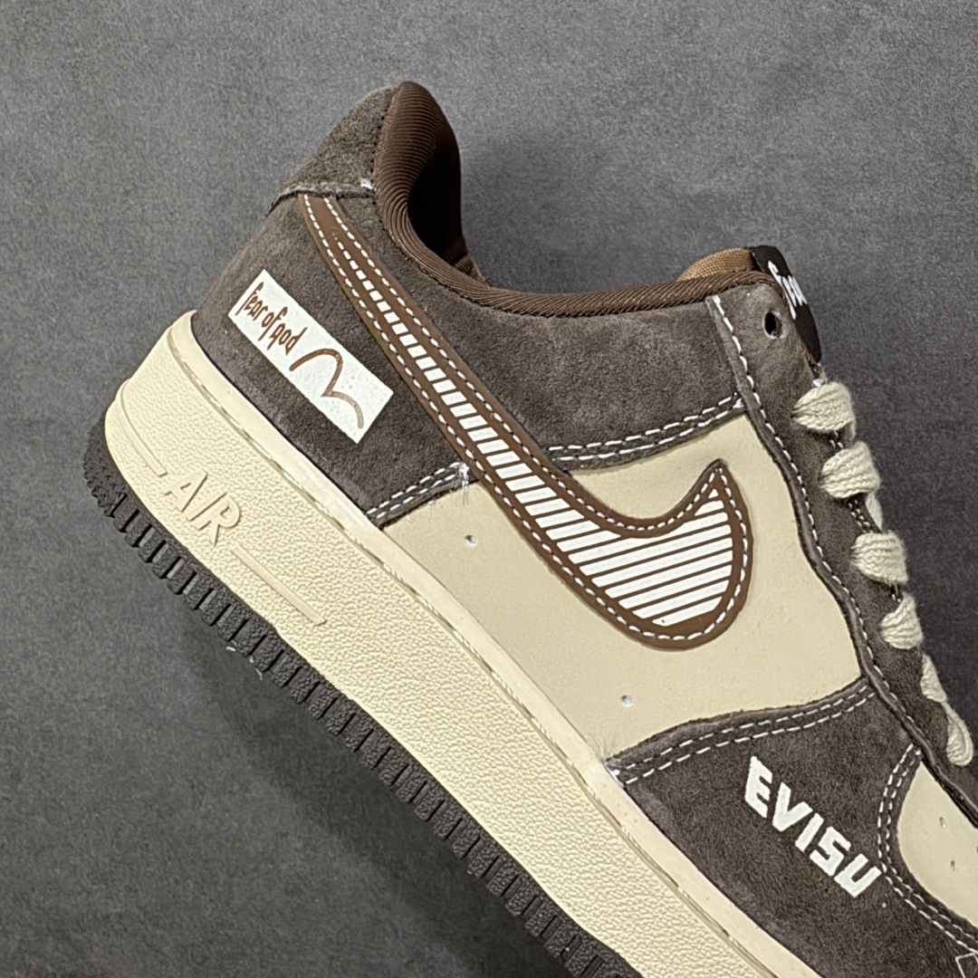 图片[6]-【定制版】Nike Air Force 1\’07 Low 咖棕拼浅卡其 空军一号低帮休闲板鞋  #原楦头原纸板 高端定制鞋盒 原厂鞋底 超高清洁度 细节完美 货号：KL1688-001  尺码：36 36.5 37.5 38 38.5 39 40 40.5 41 42 42.5 43 44 44.5 45-选品中心
