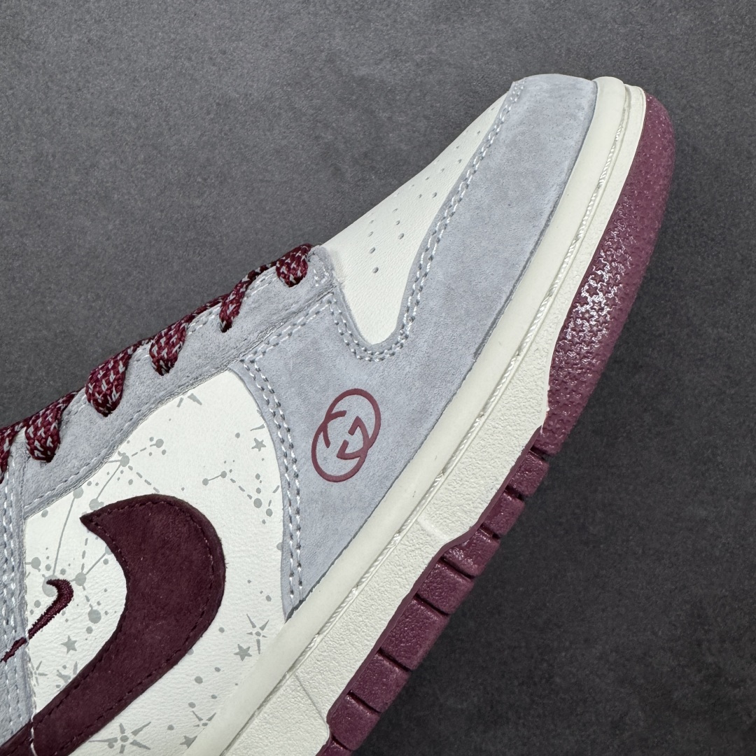 图片[5]-【定制版】Nike SB Dunk Low 古驰联名 灰白拼酒红 高端定制 低帮休闲板鞋 #定制鞋盒 大厂纯原品质出货 超高清洁度 皮料切割干净无任何毛边 细节完美 货号：DN3168-012 尺码：36 36.5 37.5 38 38.5 39 40 40.5 41 42 42.5 43 44 44.5 45-选品中心