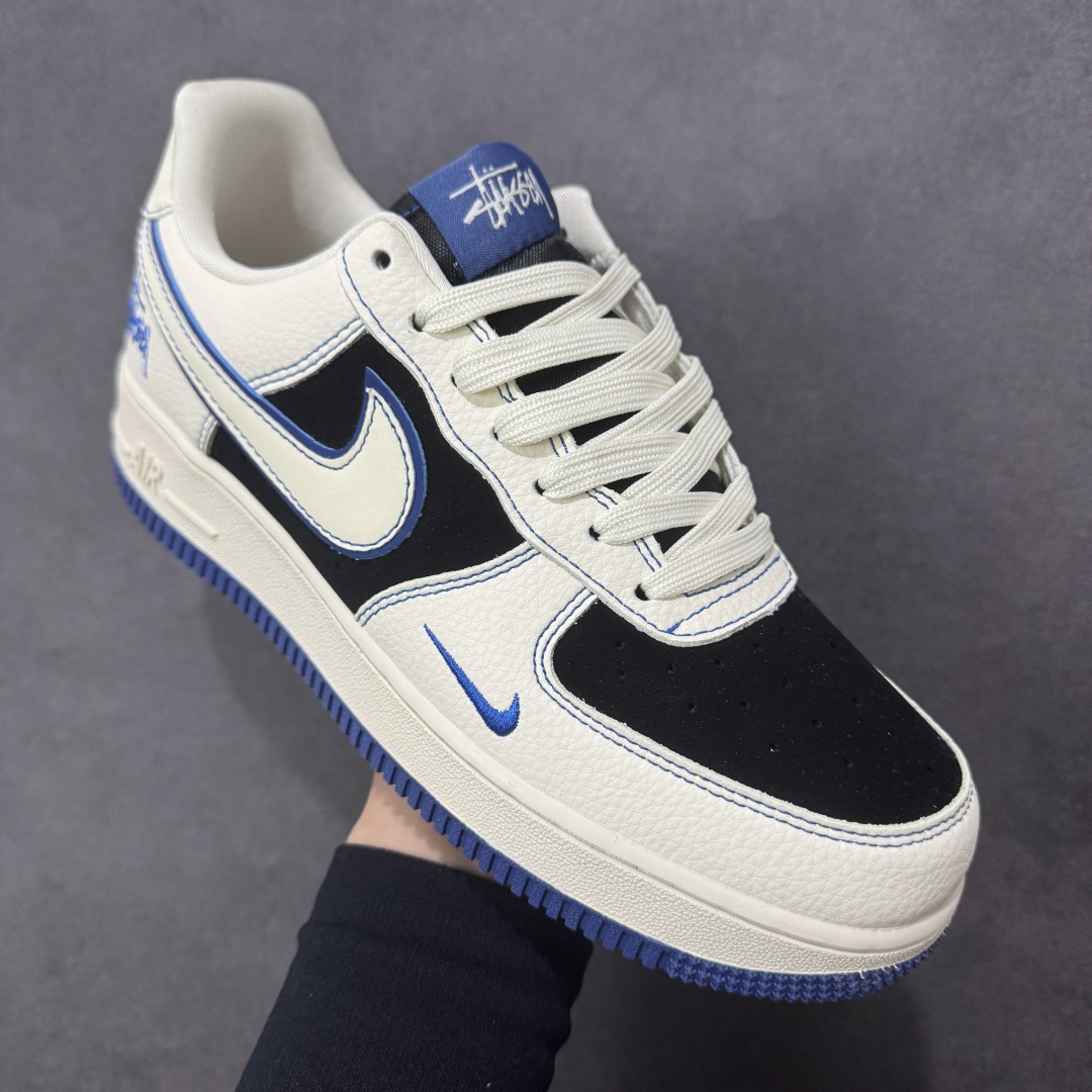 图片[3]-【定制版】Nike Air Force 1\’07 Low 白黑撞宝蓝 空军一号低帮休闲板鞋  #原楦头原纸板 高端定制鞋盒 原厂鞋底 超高清洁度 细节完美 货号：DN1688-811  尺码：36 36.5 37.5 38 38.5 39 40 40.5 41 42 42.5 43 44 44.5 45-选品中心