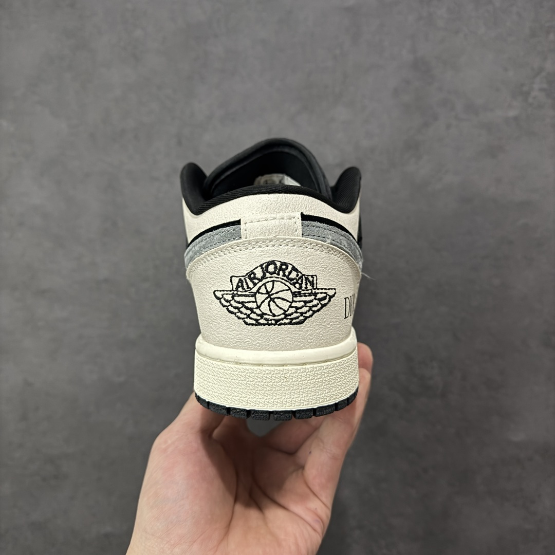 图片[4]-【定制版】Air Jordan 1 Low AJ1 乔1迪奥联名 黑灰 高端定制 低帮复古篮球鞋 #定制皮料 原厂3D打印 定制鞋盒 原楦原纸板 纯正空军版型 内置全掌气垫 货号：LD8888-012 尺码：36 36.5 37.5 38 38.5 39 40 40.5 41 42 42.5 43 44 44.5 45-选品中心