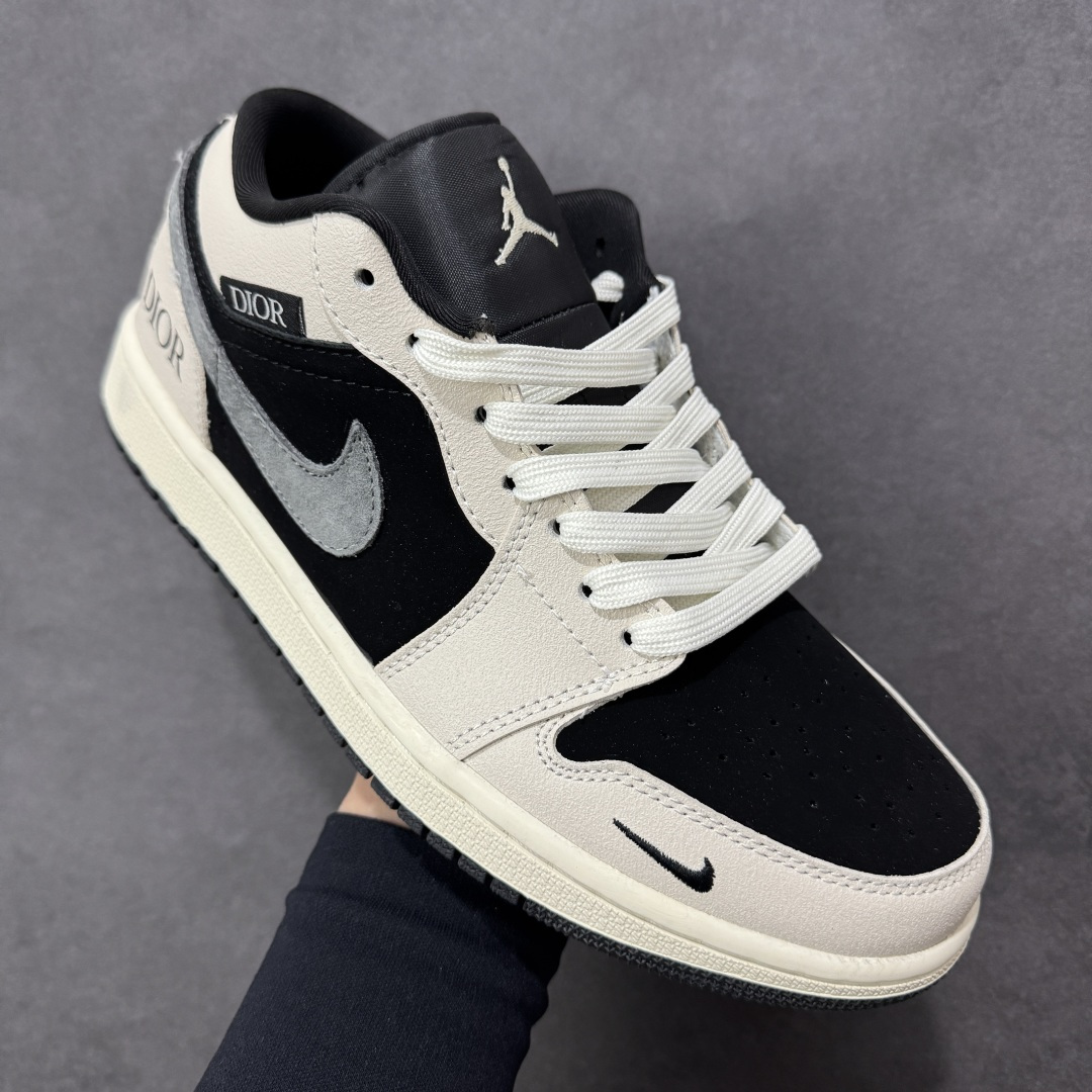 图片[3]-【定制版】Air Jordan 1 Low AJ1 乔1迪奥联名 黑灰 高端定制 低帮复古篮球鞋 #定制皮料 原厂3D打印 定制鞋盒 原楦原纸板 纯正空军版型 内置全掌气垫 货号：LD8888-012 尺码：36 36.5 37.5 38 38.5 39 40 40.5 41 42 42.5 43 44 44.5 45-选品中心