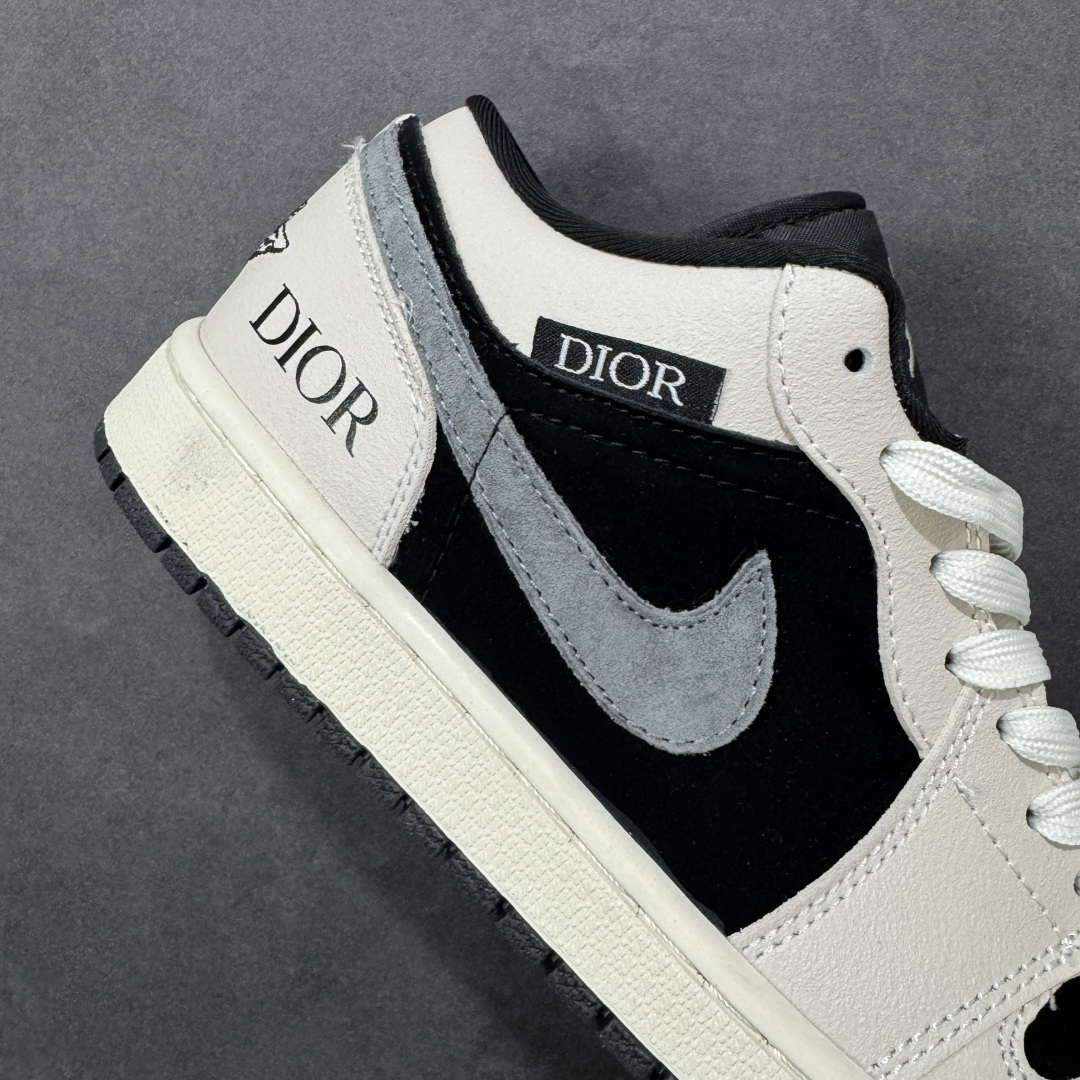 图片[6]-【定制版】Air Jordan 1 Low AJ1 乔1迪奥联名 黑灰 高端定制 低帮复古篮球鞋 #定制皮料 原厂3D打印 定制鞋盒 原楦原纸板 纯正空军版型 内置全掌气垫 货号：LD8888-012 尺码：36 36.5 37.5 38 38.5 39 40 40.5 41 42 42.5 43 44 44.5 45-选品中心