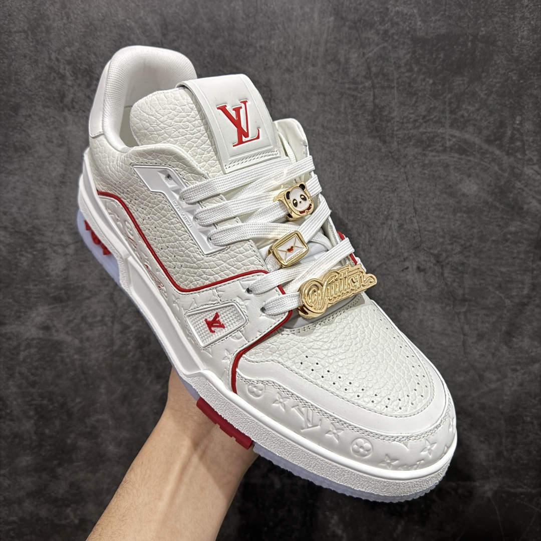 图片[3]-【XC版本】Louis Vuitton LV Trainer系列 新配色入库上架 邮轮限定白红 市场货一堆的东西没必要做文案吹嘘 实拍如图 所见即所得 细节细揣摩 让你感受真正的好货 尺码： 39 40 41 42 43 44 45 46-选品中心