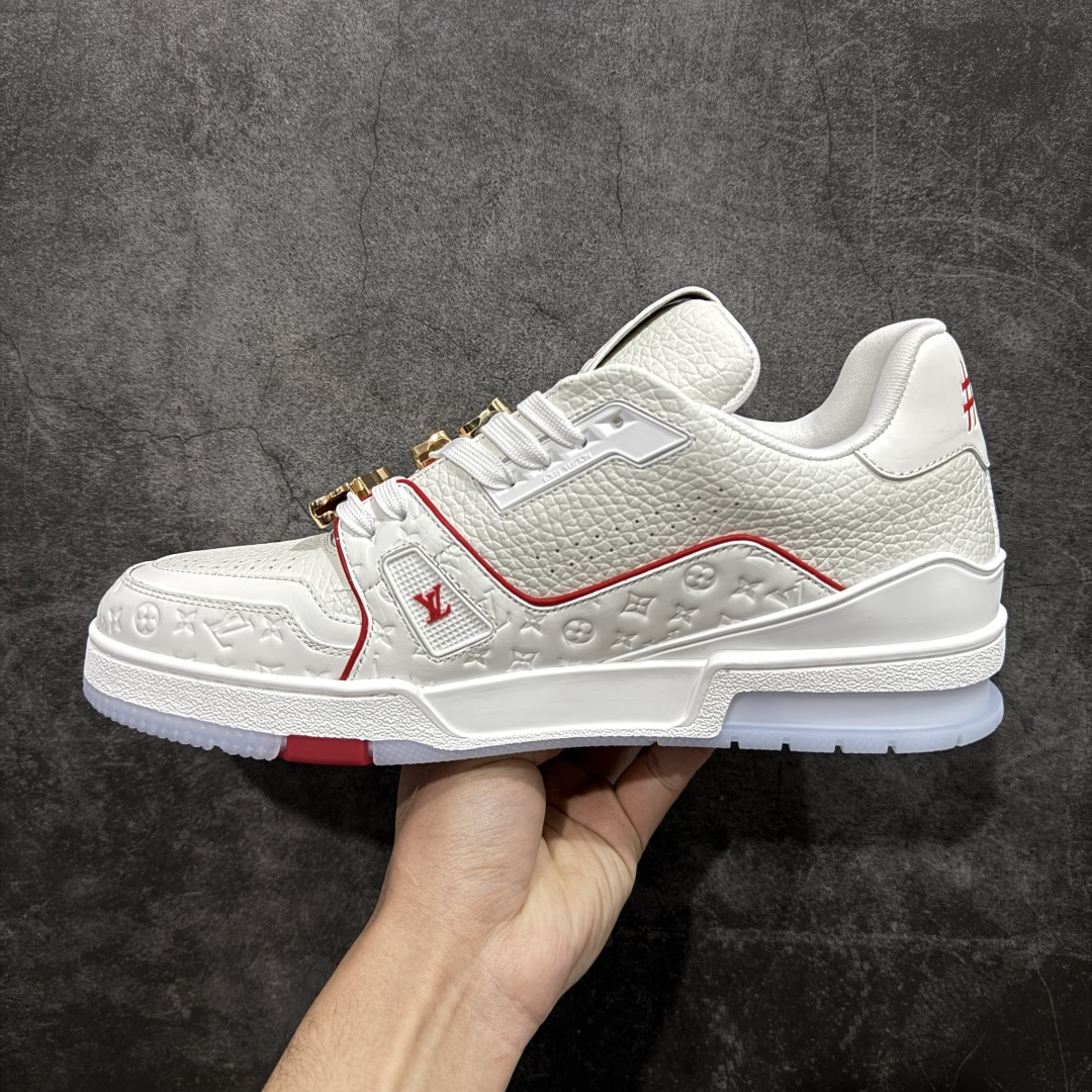 图片[2]-【XC版本】Louis Vuitton LV Trainer系列 新配色入库上架 邮轮限定白红 市场货一堆的东西没必要做文案吹嘘 实拍如图 所见即所得 细节细揣摩 让你感受真正的好货 尺码： 39 40 41 42 43 44 45 46-选品中心