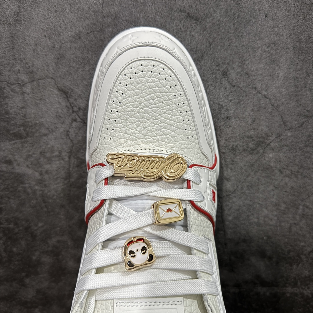 图片[5]-【XC版本】Louis Vuitton LV Trainer系列 新配色入库上架 邮轮限定白红 市场货一堆的东西没必要做文案吹嘘 实拍如图 所见即所得 细节细揣摩 让你感受真正的好货 尺码： 39 40 41 42 43 44 45 46-选品中心