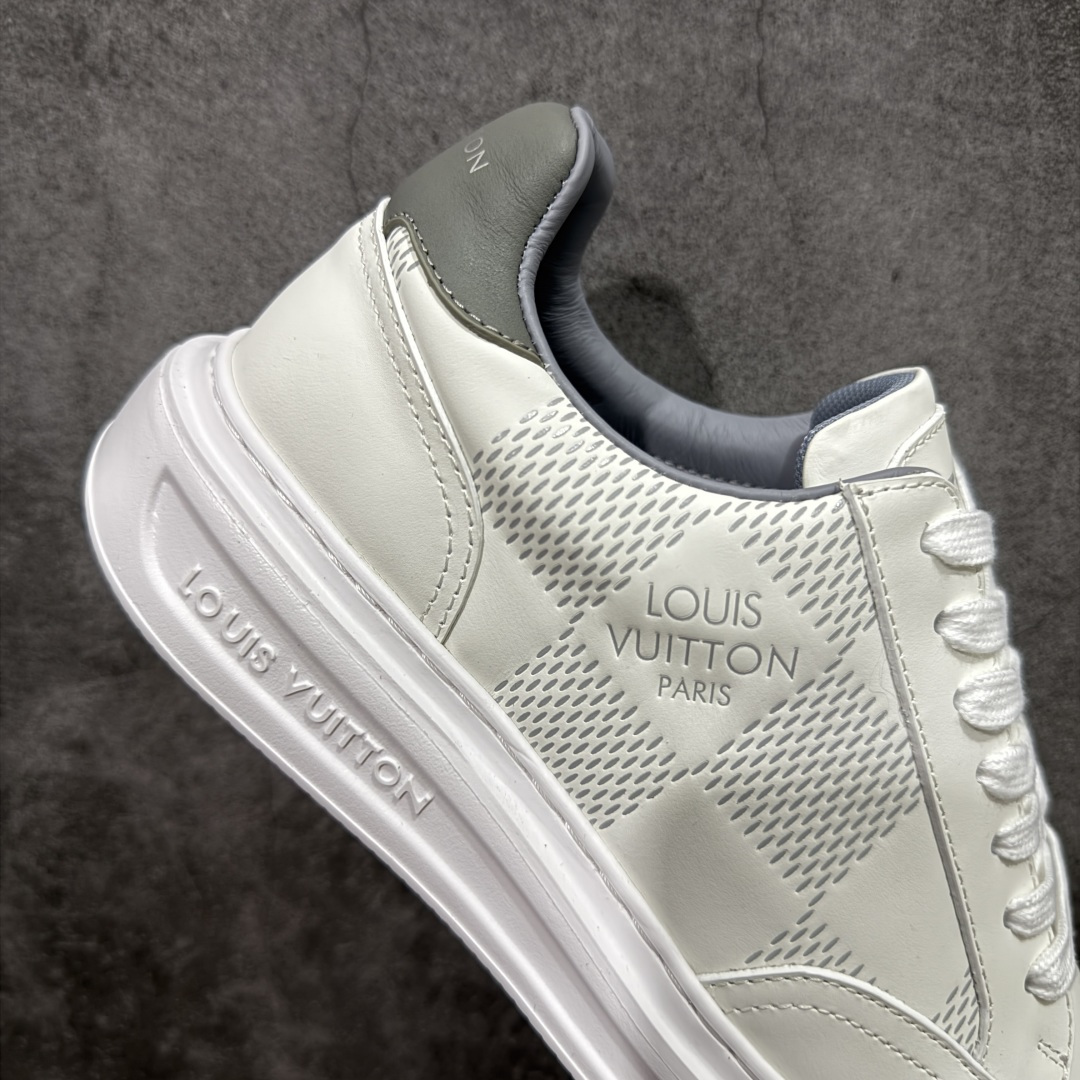 图片[7]-【广东纯原版】LOUIS VUITTON Beverly Hills 牛皮革 圆头系带 低帮 板鞋 男款 配件抽屉礼盒 盒中盒 防尘布袋 身份卡 小票 塑造优雅鞋面橡胶外底厚实而不失轻盈，其上点缀路易威登标识压纹。加衬内底和科技内衬再度升级舒适体验。意大利进口小牛皮内里高档舒适， 小牛真皮内里贴附PU超软脚感乳胶鞋垫 尺码：39 40 41 42 43 44 45-选品中心