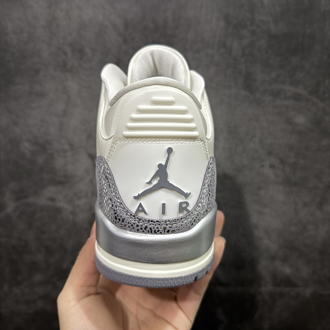 图片[4]-【OG纯原】Air Jordan 3 Retro AJ3 “Sai\”白灰色 CK9246-100   国内一线大厂OG出品 匠心打造 原厂皮料原厂数据 全新纸板 模具打造 外贸 平台高端零售专供品质 品质毋庸置疑 一眼正品既视感 细节均已解码 尺码：36 36.5 37.5 38 38.5 39 40 40.5 41 42 42.5 43 44 44.5-选品中心
