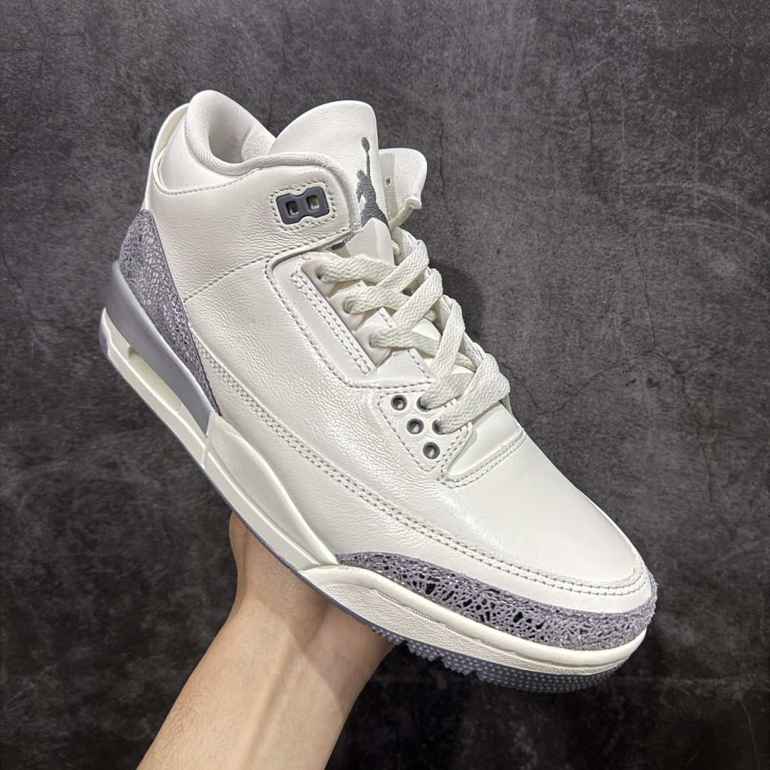 图片[3]-【OG纯原】Air Jordan 3 Retro AJ3 “Sai\”白灰色 CK9246-100   国内一线大厂OG出品 匠心打造 原厂皮料原厂数据 全新纸板 模具打造 外贸 平台高端零售专供品质 品质毋庸置疑 一眼正品既视感 细节均已解码 尺码：36 36.5 37.5 38 38.5 39 40 40.5 41 42 42.5 43 44 44.5-选品中心