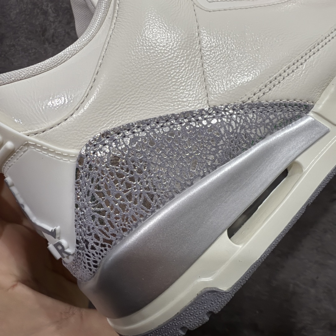 图片[3]-【OG纯原】Air Jordan 3 Retro AJ3 “Sai\”白灰色 CK9246-100   国内一线大厂OG出品 匠心打造 原厂皮料原厂数据 全新纸板 模具打造 外贸 平台高端零售专供品质 品质毋庸置疑 一眼正品既视感 细节均已解码 尺码：36 36.5 37.5 38 38.5 39 40 40.5 41 42 42.5 43 44 44.5-选品中心