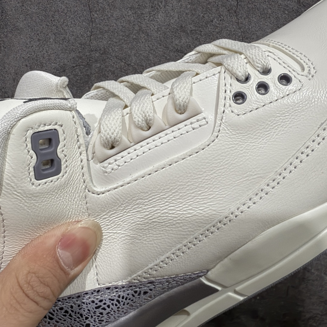 图片[4]-【OG纯原】Air Jordan 3 Retro AJ3 “Sai\”白灰色 CK9246-100   国内一线大厂OG出品 匠心打造 原厂皮料原厂数据 全新纸板 模具打造 外贸 平台高端零售专供品质 品质毋庸置疑 一眼正品既视感 细节均已解码 尺码：36 36.5 37.5 38 38.5 39 40 40.5 41 42 42.5 43 44 44.5-选品中心