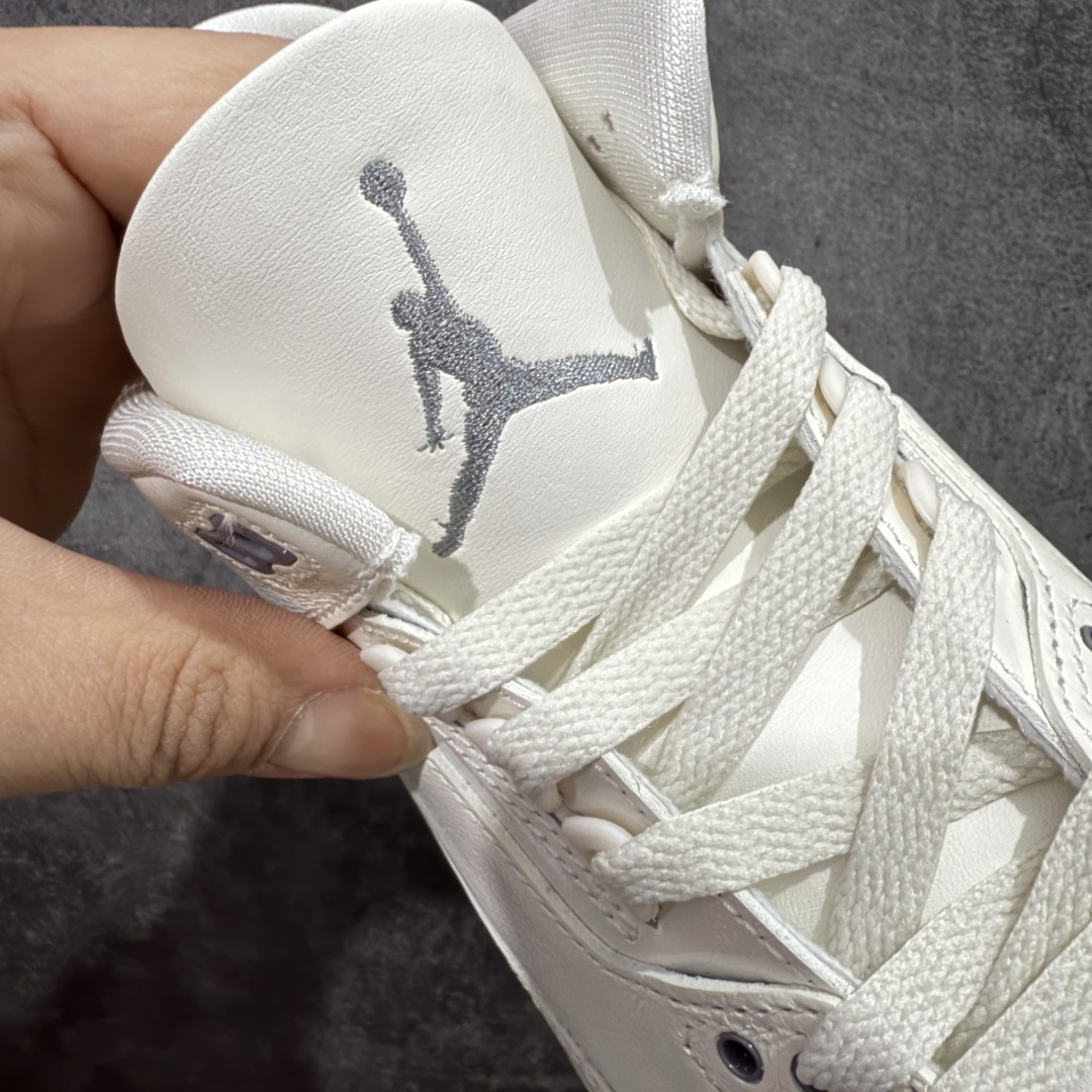 图片[6]-【OG纯原】Air Jordan 3 Retro AJ3 “Sai\”白灰色 CK9246-100   国内一线大厂OG出品 匠心打造 原厂皮料原厂数据 全新纸板 模具打造 外贸 平台高端零售专供品质 品质毋庸置疑 一眼正品既视感 细节均已解码 尺码：36 36.5 37.5 38 38.5 39 40 40.5 41 42 42.5 43 44 44.5-选品中心