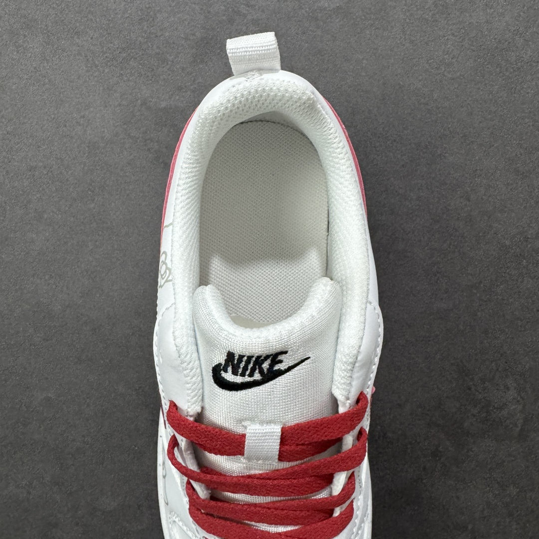图片[7]-【公司级】Nike Court Borough V 蝴蝶结GS 白红 货号：DV5456-104 尺码：35-40-选品中心
