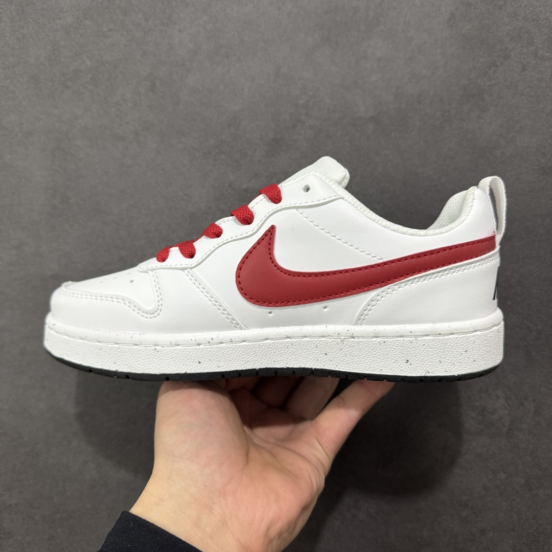 图片[2]-【公司级】Nike Court Borough V 蝴蝶结GS 白红 货号：DV5456-104 尺码：35-40-选品中心