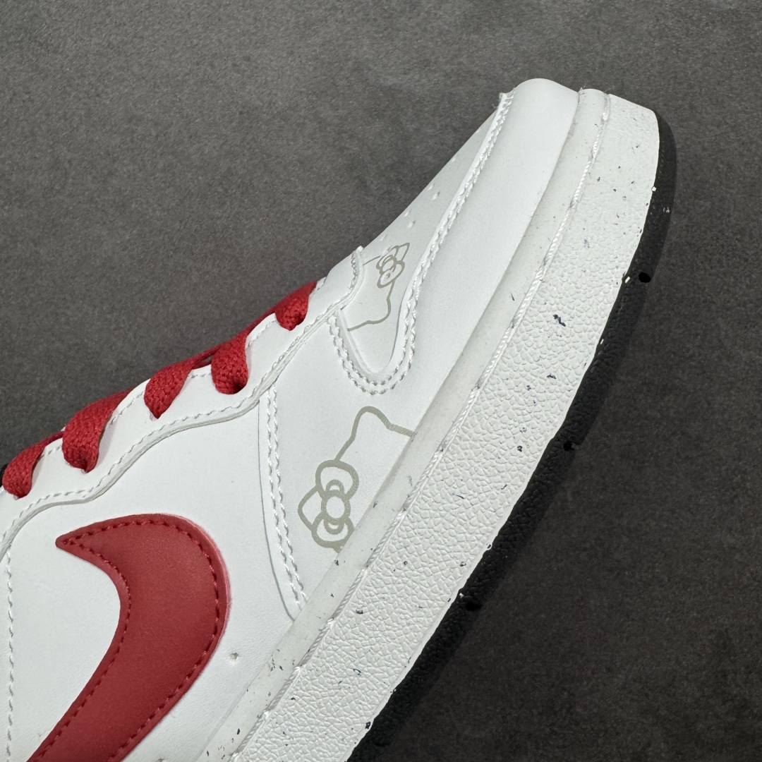 图片[5]-【公司级】Nike Court Borough V 蝴蝶结GS 白红 货号：DV5456-104 尺码：35-40-选品中心