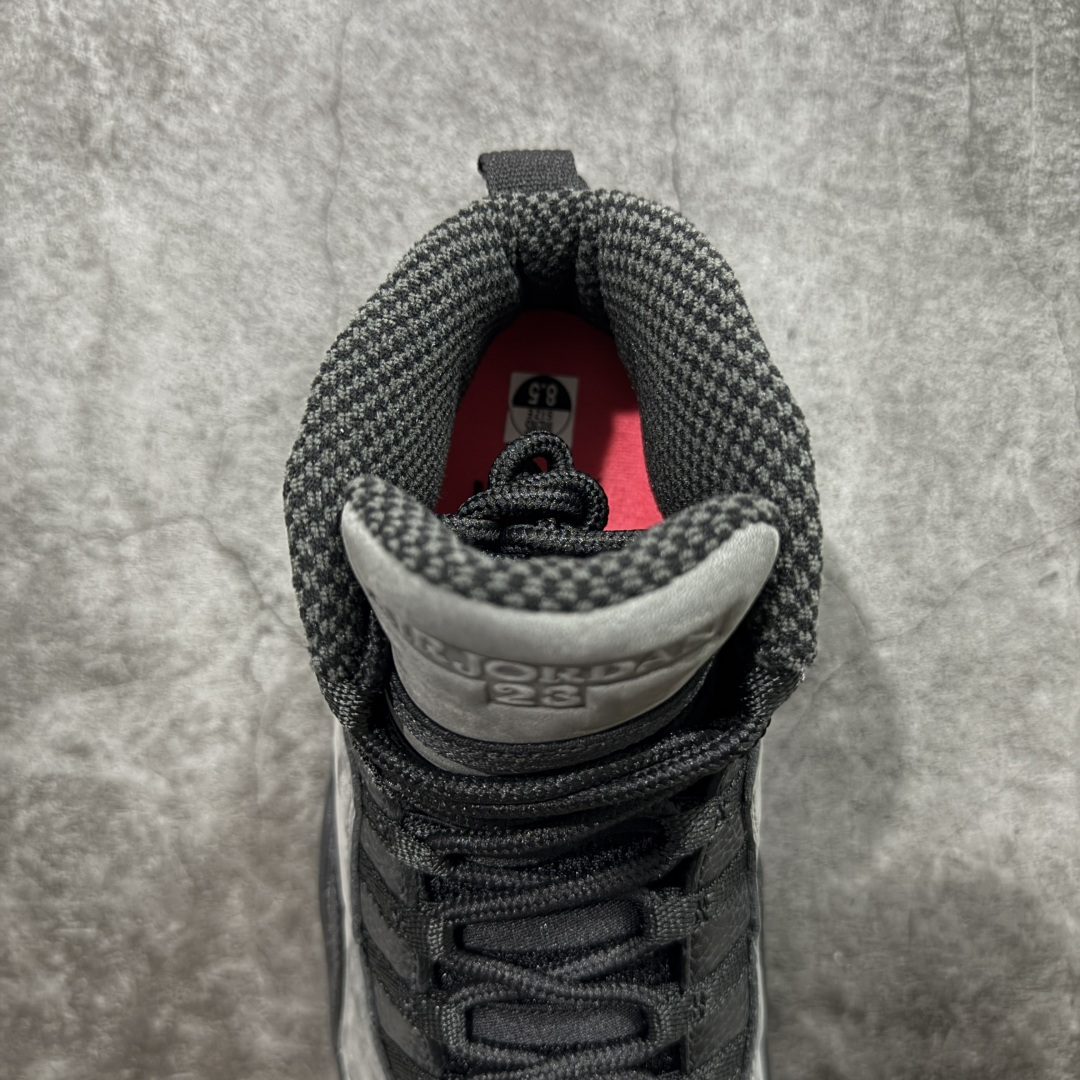图片[8]-【GX版本】Jordan Air Jordan AJ 10 Retro OG Steel 黑灰色 纯原生产线出品 原楦数据打造 正确鞋型 正确进口头层皮料 原装鞋盒 缓震鞋垫 完美后跟飞人刺绣 清洁度拉满 货号：HJ6779-001 尺码：40 40.5 41 42 42.5 43 44 44.5 45 46 47.5 48.5-选品中心