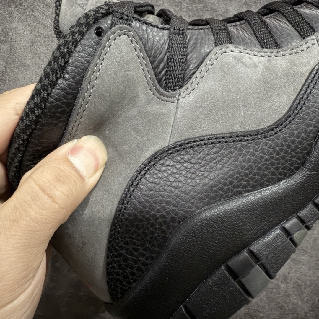 图片[3]-【GX版本】Jordan Air Jordan AJ 10 Retro OG Steel 黑灰色 纯原生产线出品 原楦数据打造 正确鞋型 正确进口头层皮料 原装鞋盒 缓震鞋垫 完美后跟飞人刺绣 清洁度拉满 货号：HJ6779-001 尺码：40 40.5 41 42 42.5 43 44 44.5 45 46 47.5 48.5-选品中心