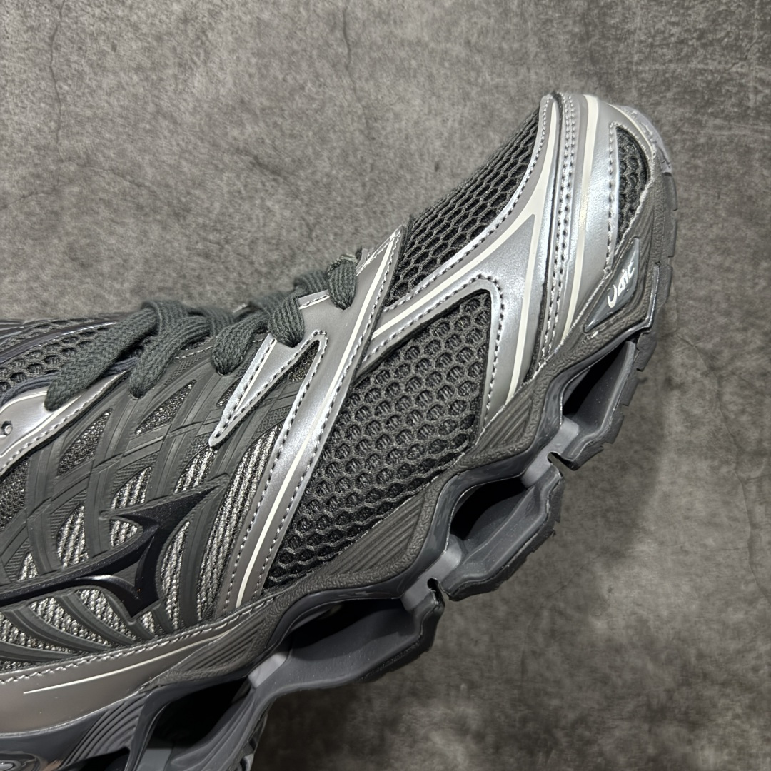 图片[6]-【纯原版】Mizuno 美津侬 WAVE PROPHECY 14S 复古时尚休闲舒适运动跑步鞋 美津浓WAVE机械缓震 可以说是机械缓震跑鞋科技的翘楚有着非凡的适应性，有着充分而持久的缓震能力和轻量化设计，是一双可以陪伴我们日常训练甚至是半马比赛的跑鞋，无论是“跑步初哥”还是“精英老鸟”，只要不是比较夸张的大体重人群，都可以穿着WAVE RIDER 来跑步。如果你不知道跑步穿什么鞋，不知道给别人推荐什么鞋，那么选“美津浓 ” 尺码：36-45-选品中心