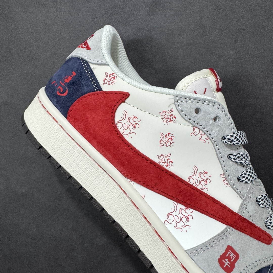 图片[6]-【定制版】Jordan 1 Low 马年限定 倒勾低帮休闲版本 原厂全头层皮 大厂纯原品质出货 纯正版型 定制鞋盒 皮料切割干净无任何毛边 细节完美 超高清洁度 货号：YX5066-415 尺码：36 36.5 37.5 38 38.5 39 40 40.5 41 42 42.5 43 44 44.5 45-选品中心